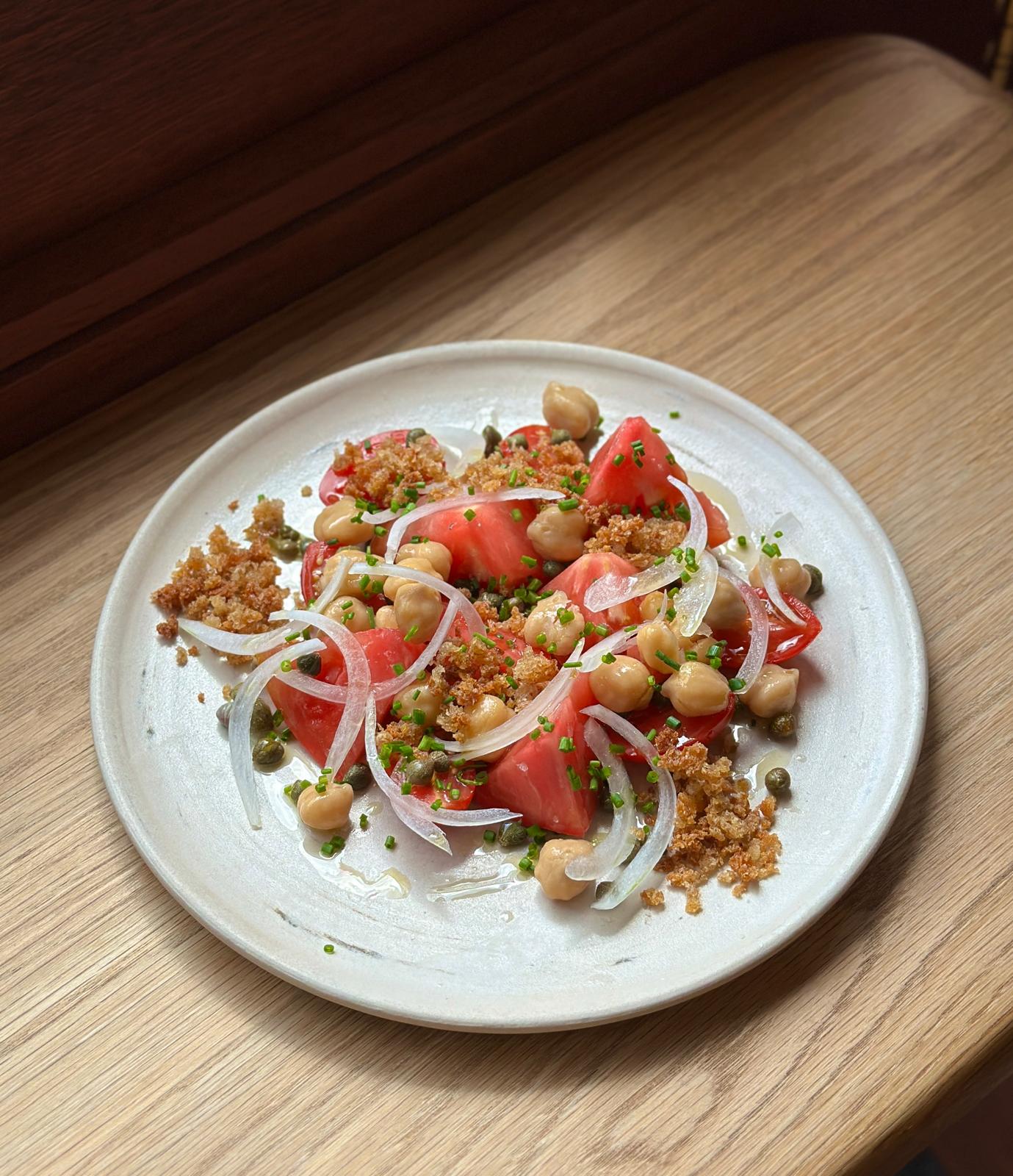 Tomato & Chickpea Salad with Pangritata