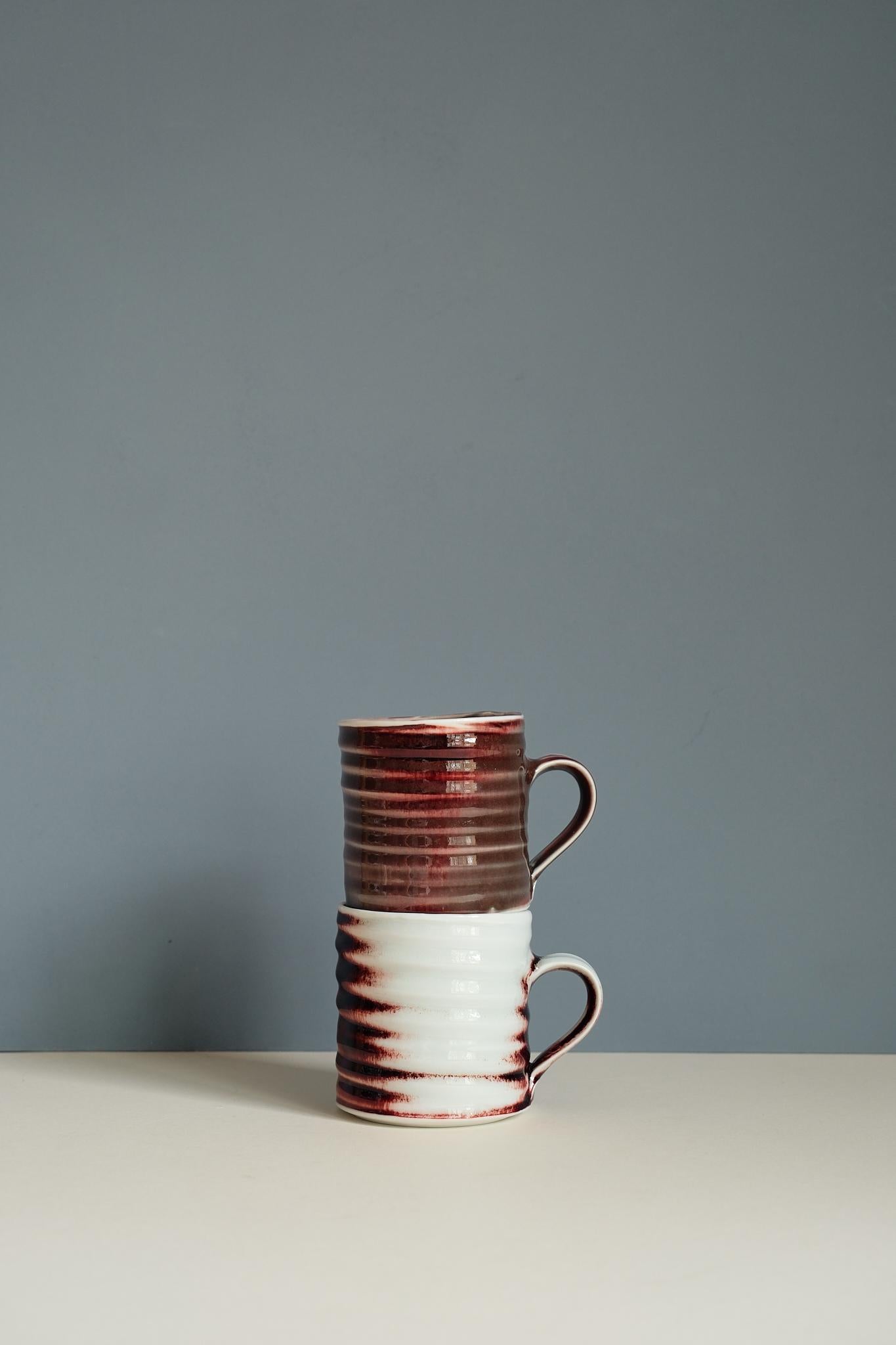 Copper Glaze Swirl Coffee Mug by Maya Hughes