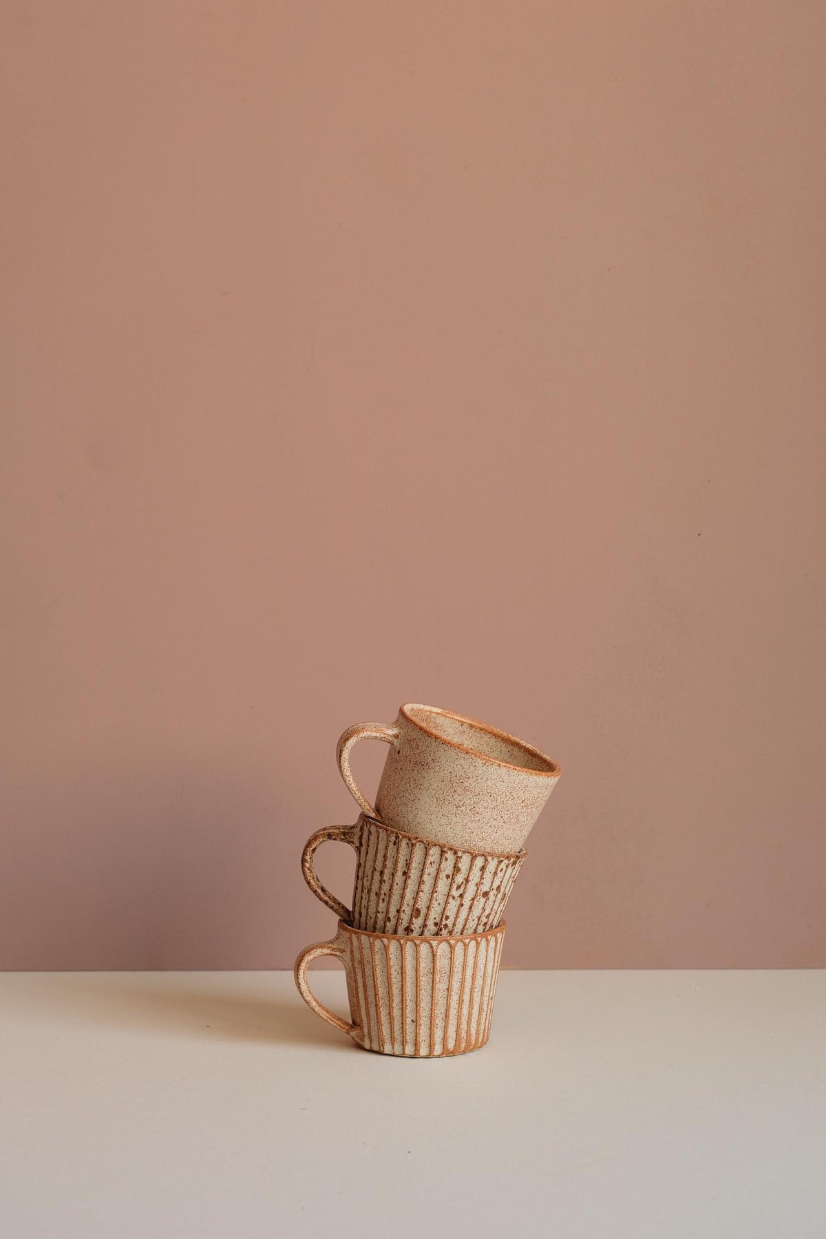 White Clay Carved Mug by Finnerty Ceramics