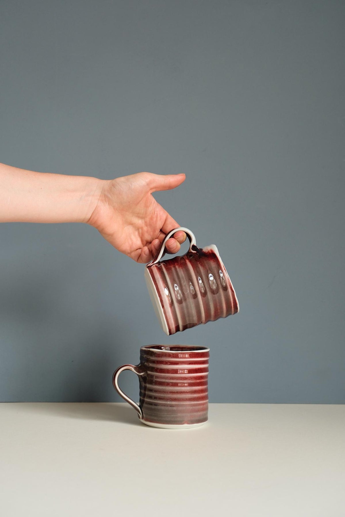 Copper Glaze Swirl Coffee Mug by Maya Hughes