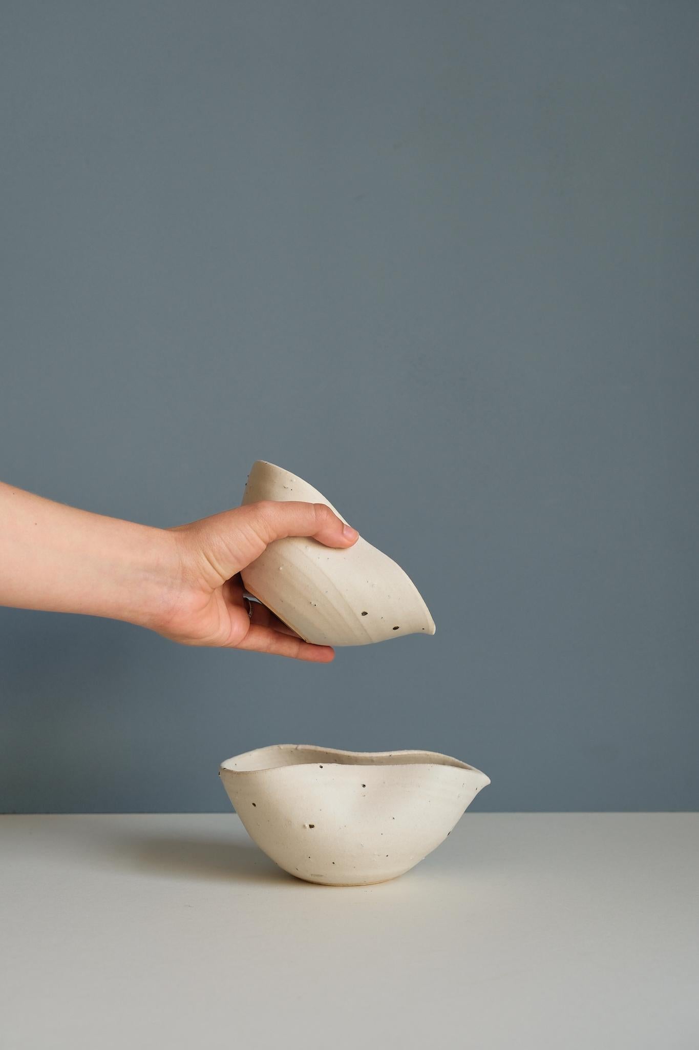 Matt White Pouring Bowl by Ellen Pearce-Davies