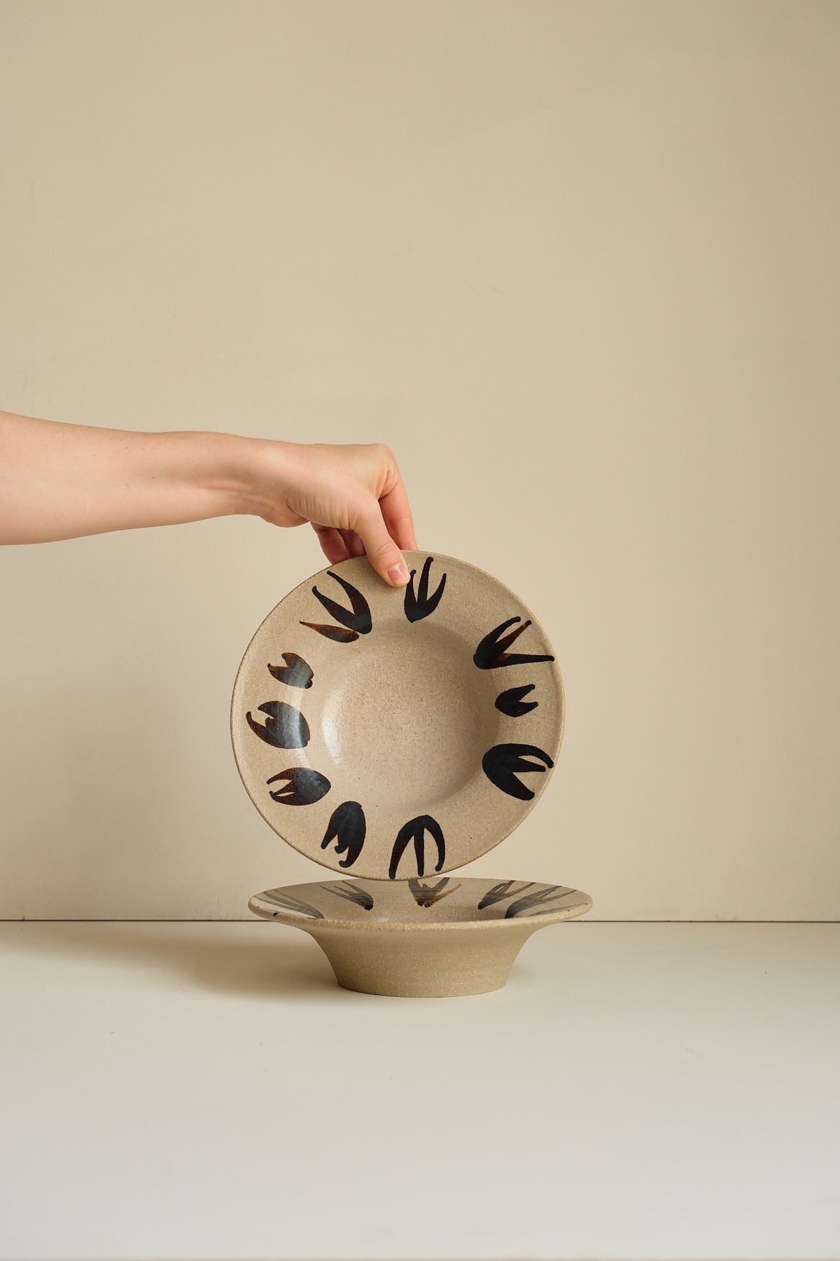 Oxide Pattern Pasta Dish by Apostrophe Ceramics