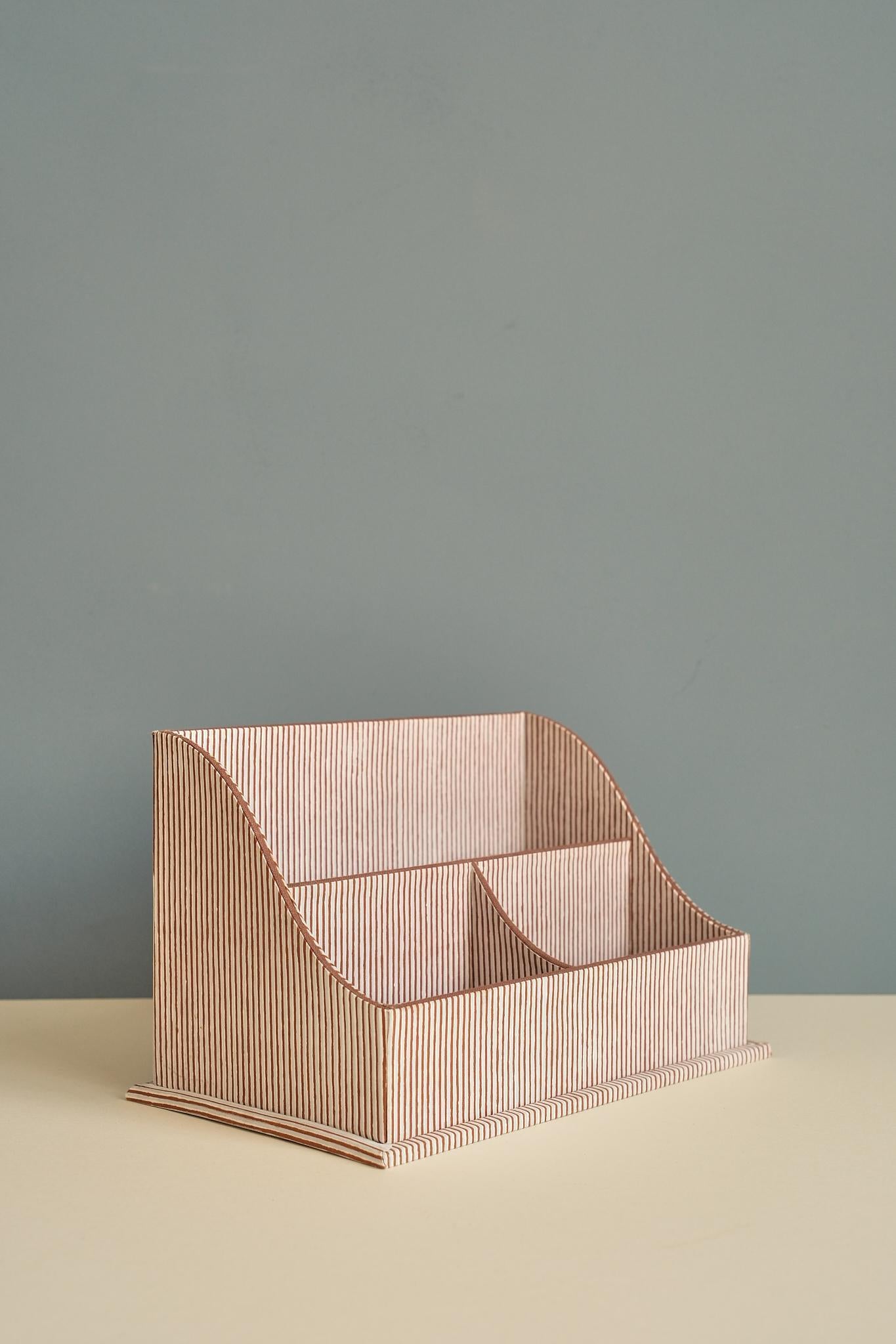 Block Printed Desk Organiser