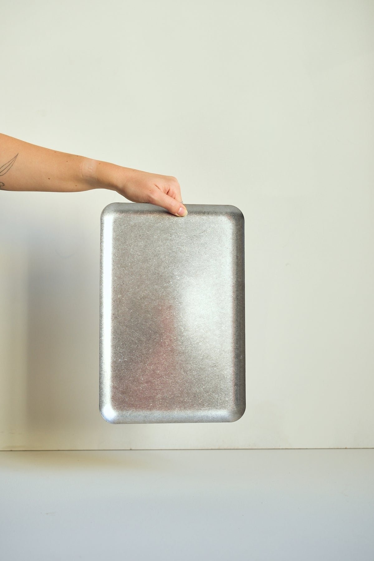 Distressed Stainless Steel Tray