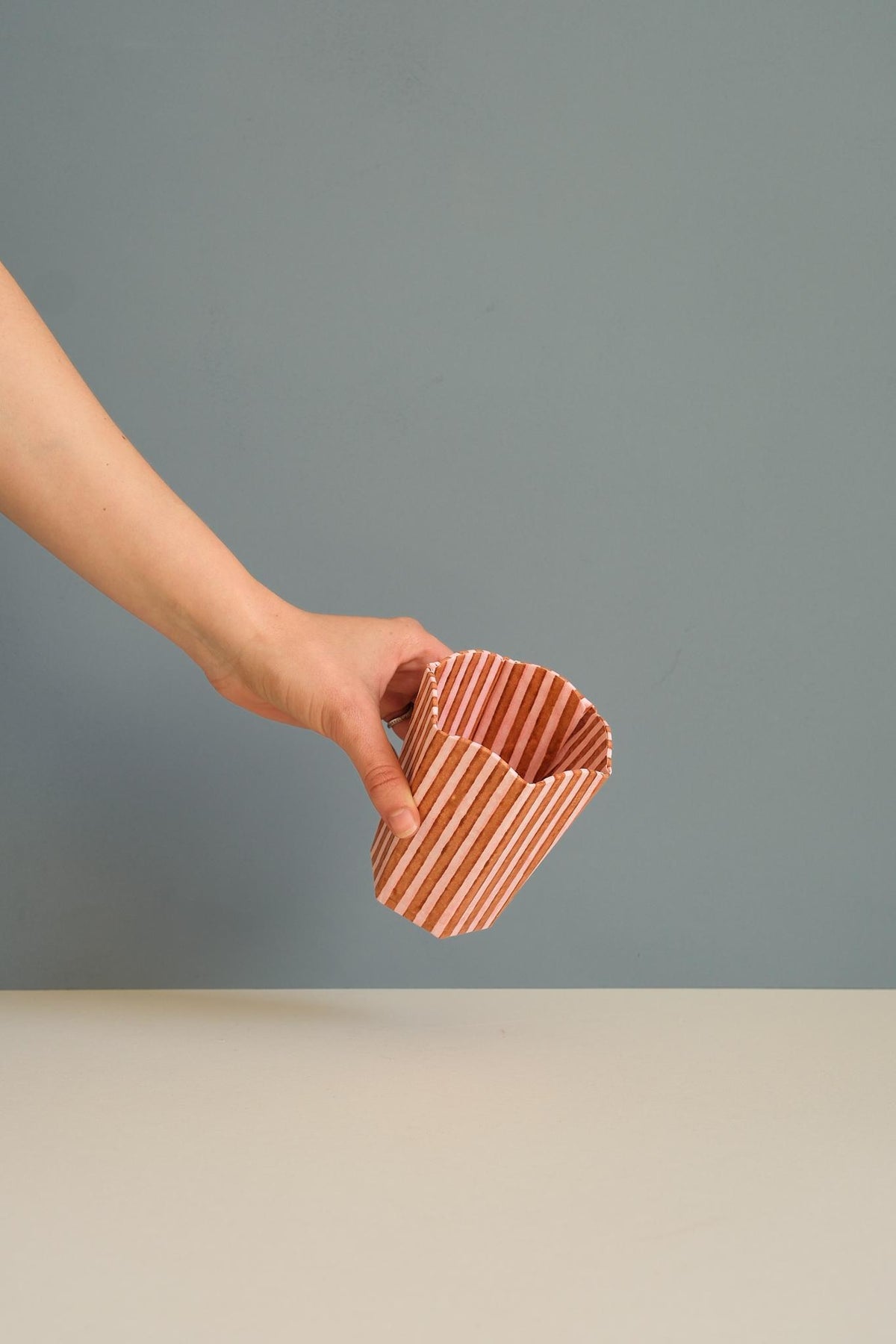 Block Print Stripe Pen Pot