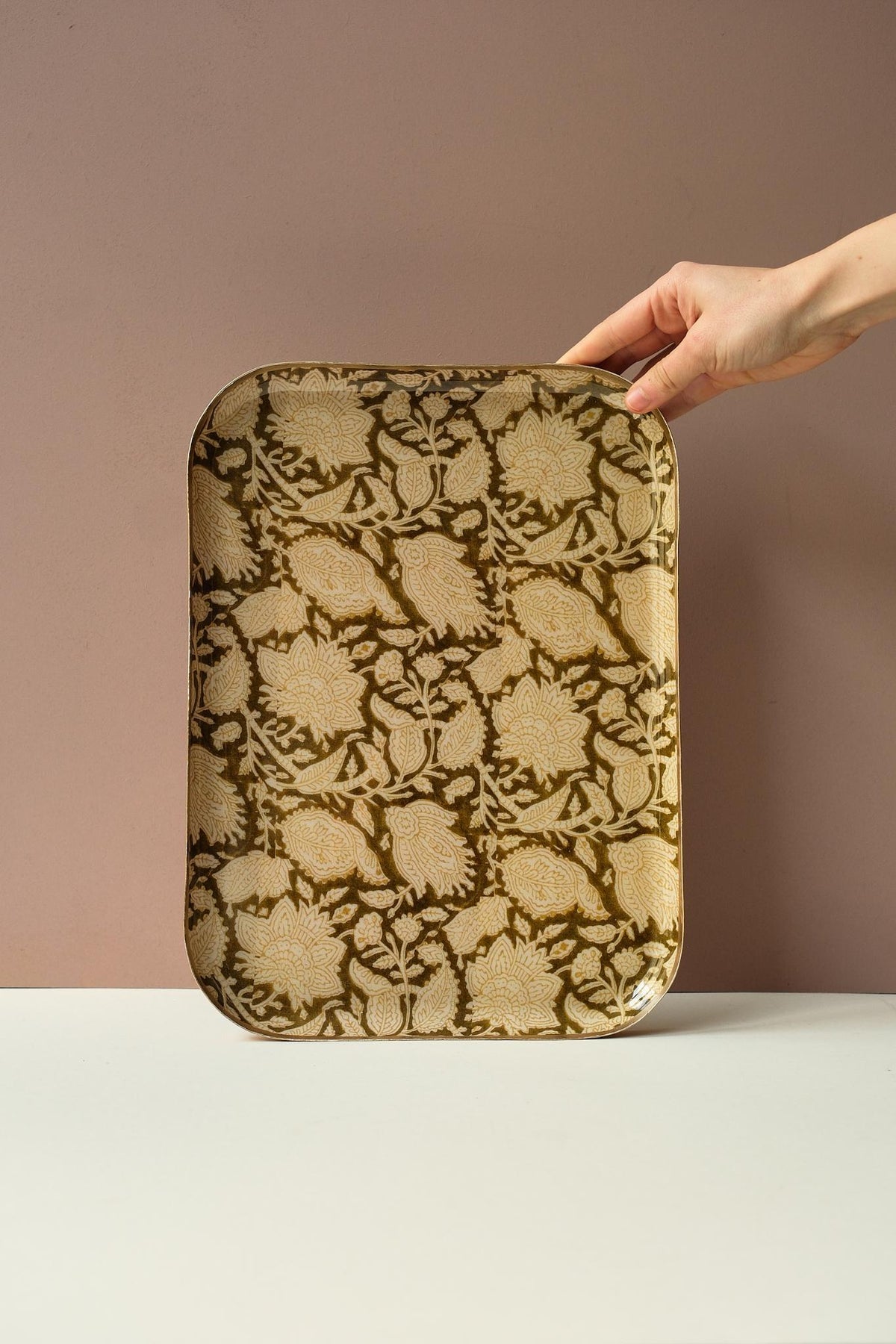 Patterned Enamel Tray - Large