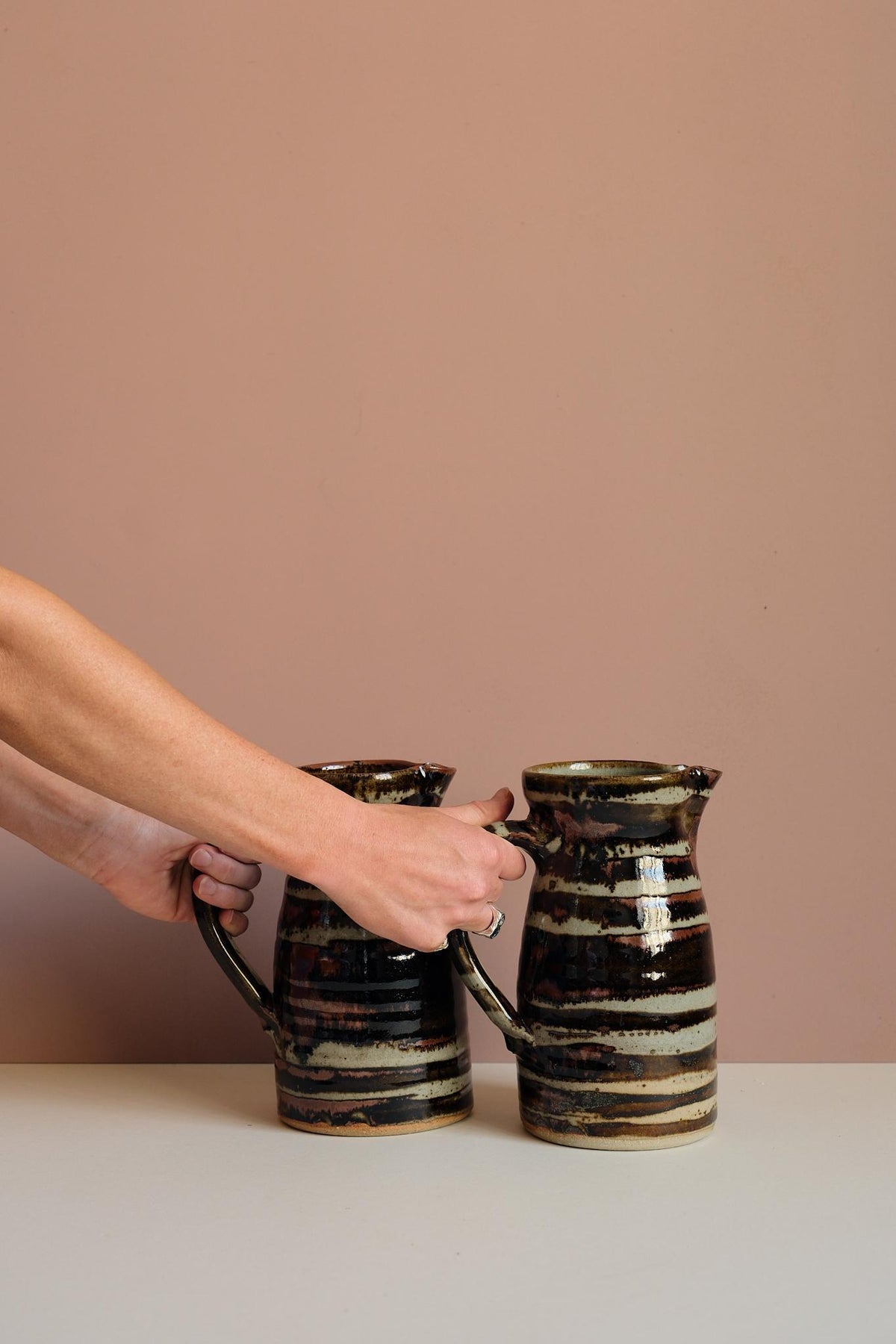 Stripe Glaze Jug by Jack Welbourne
