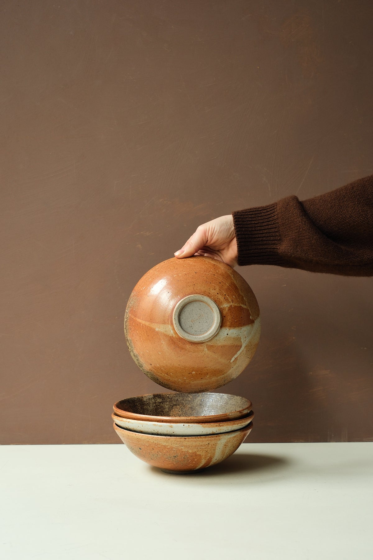 Ash & Shino Glaze Pasta Bowl