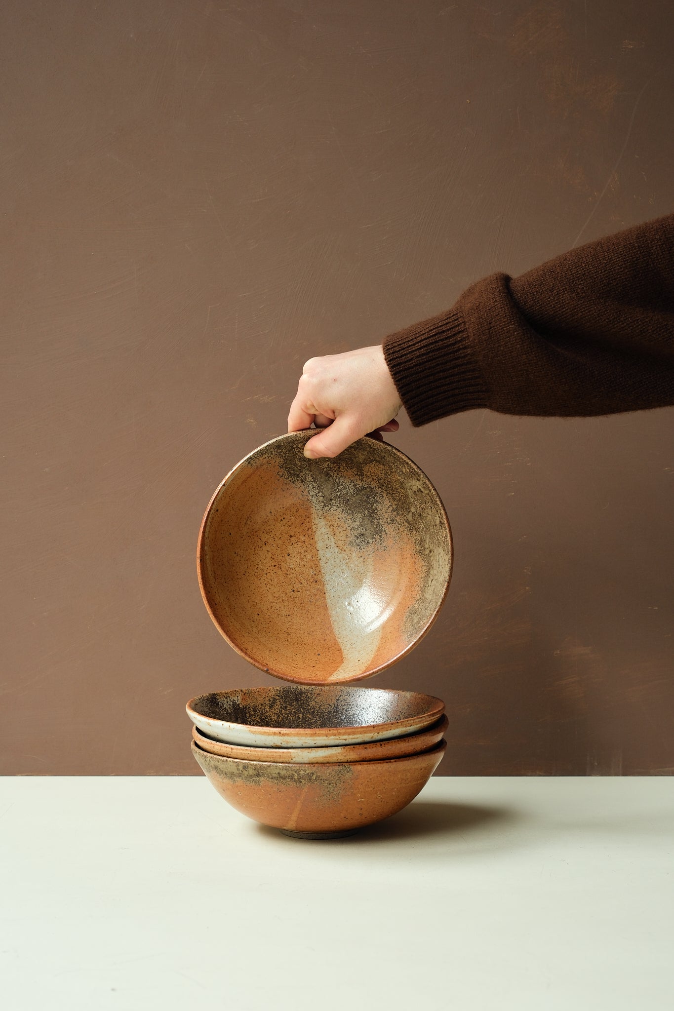 Ash & Shino Glaze Pasta Bowl
