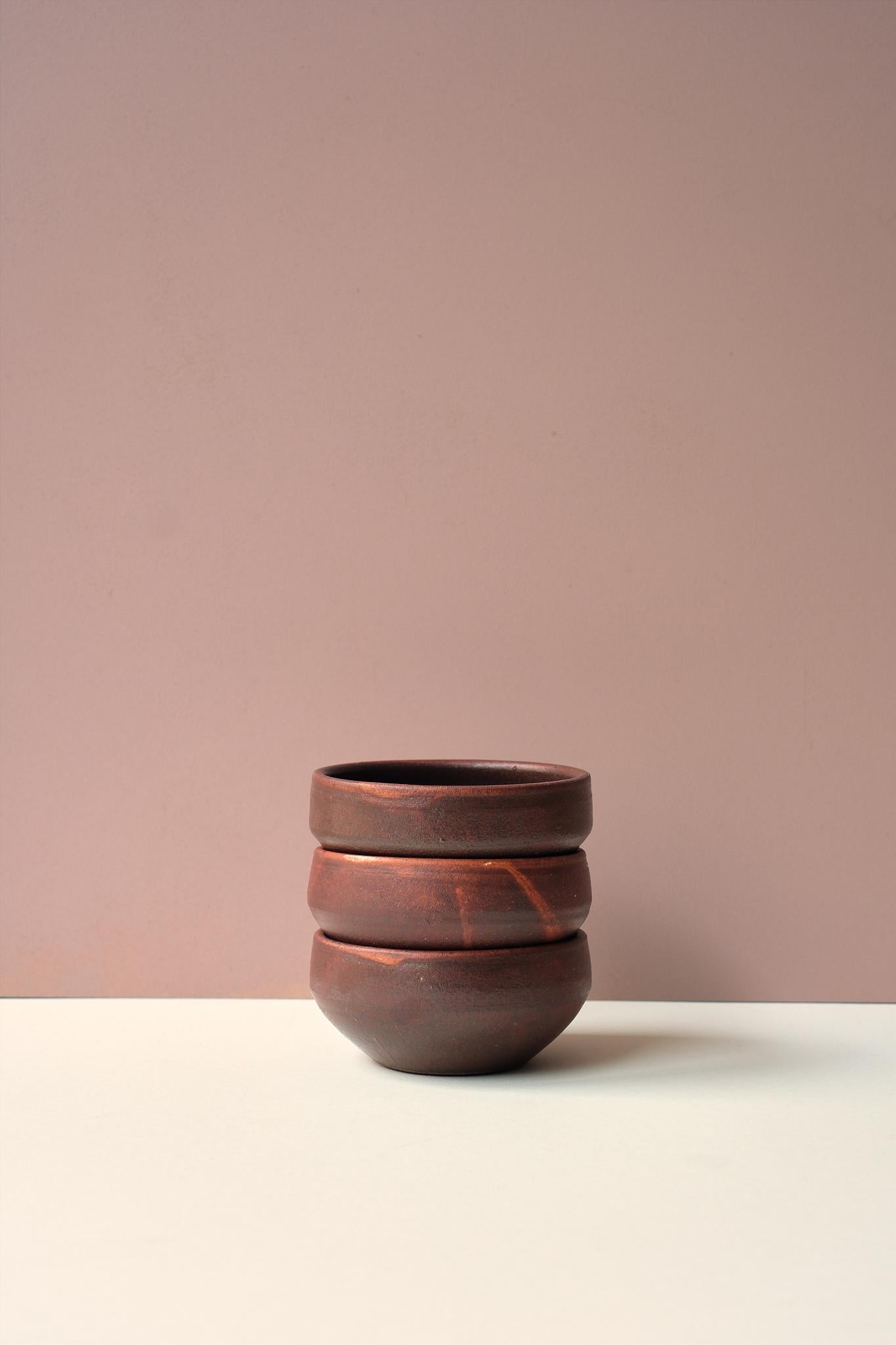 Small Red-Brown Glaze Bowl by Grace McCarthy