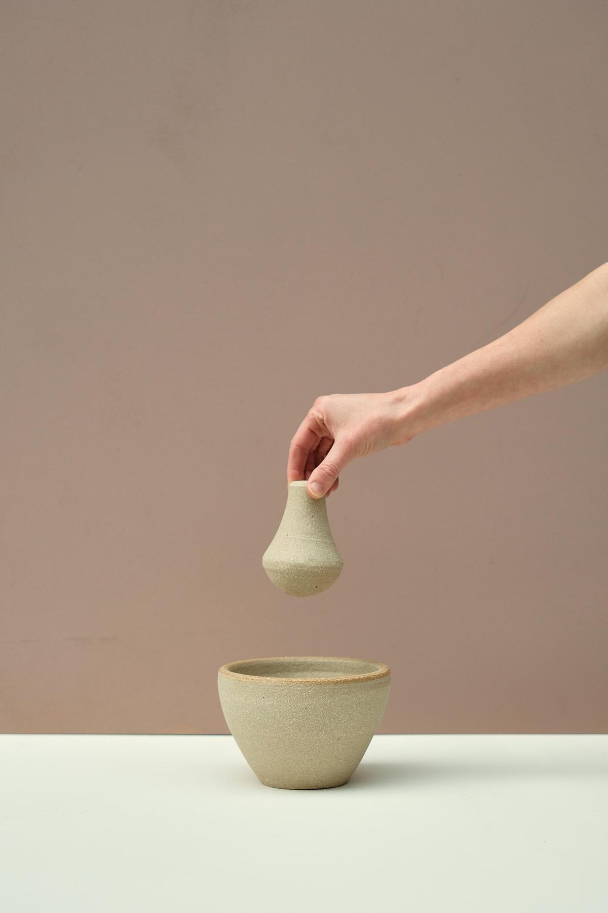 Sand Clay Pestle & Mortar by Grace McCarthy