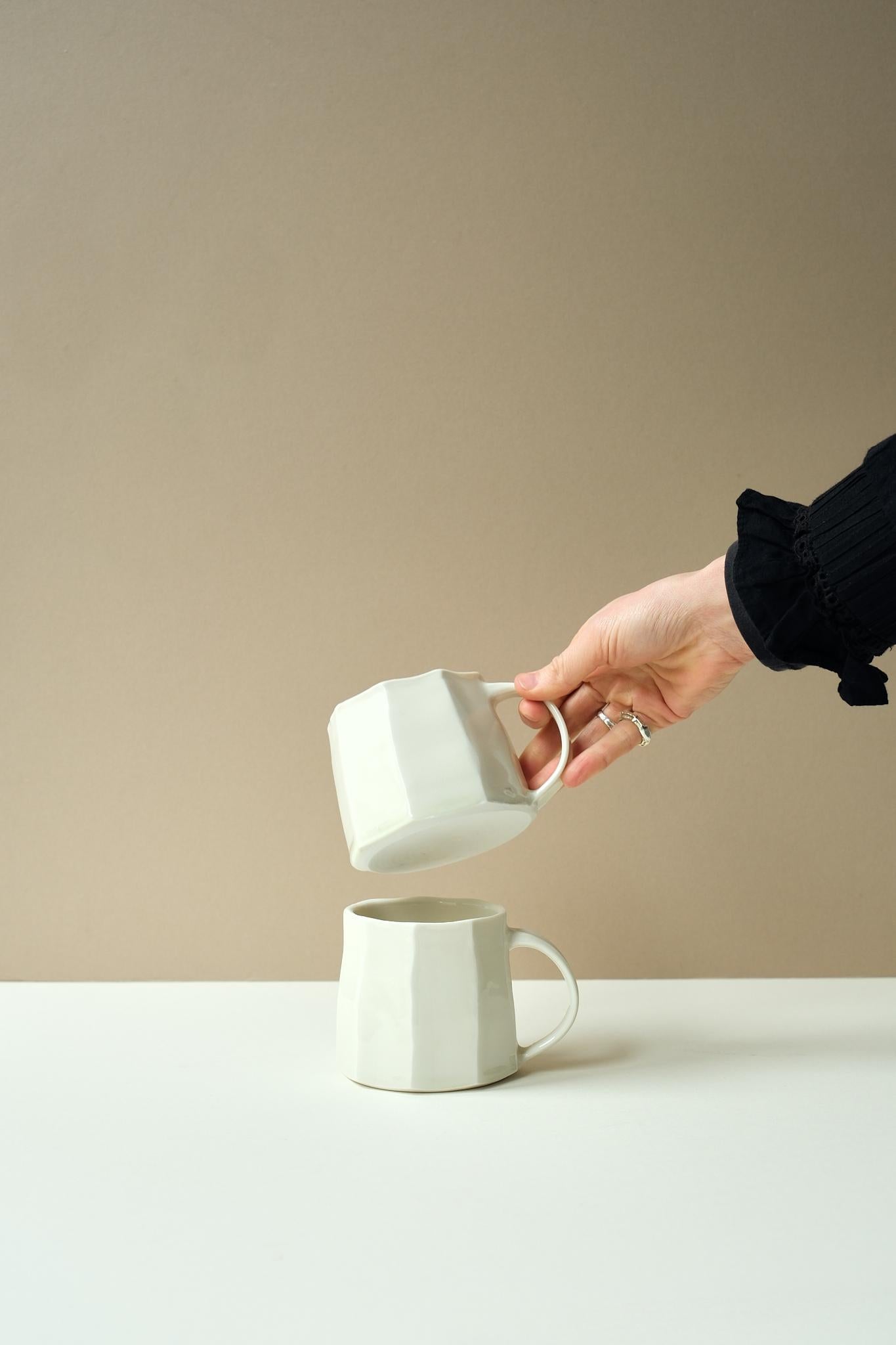 Faceted Porcelain Mug by Robert Hunter