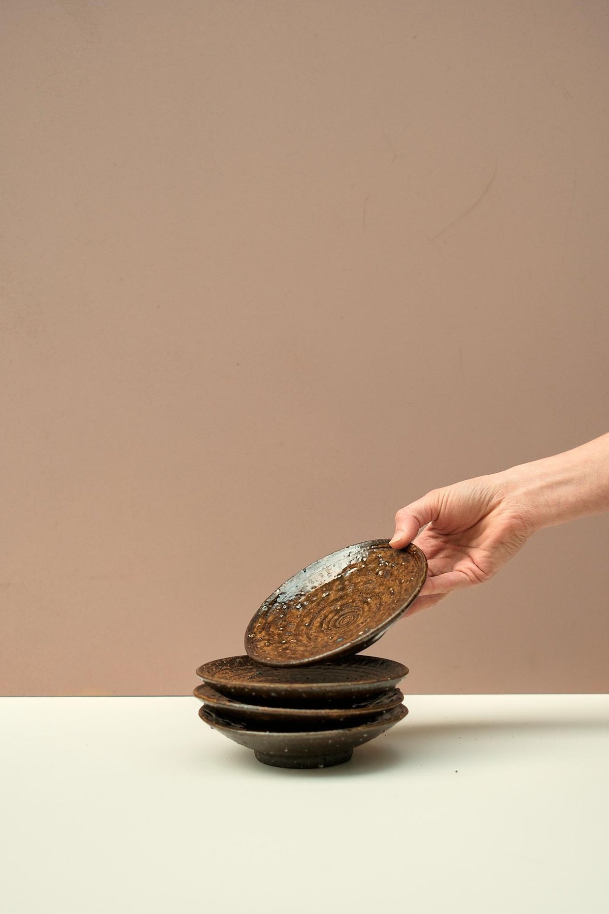 Small Brown Rustic Plate by Ellen Pearce-Davies