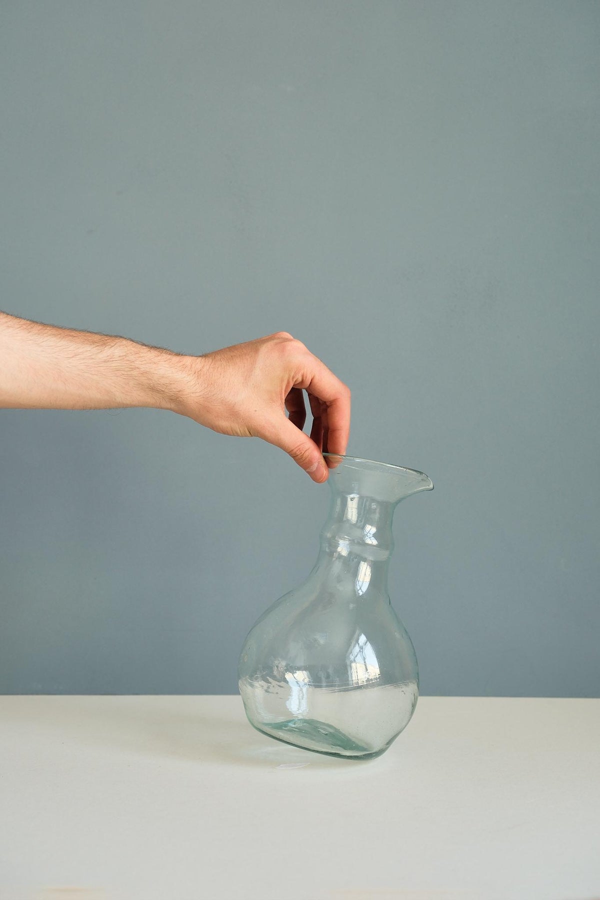 Handmade Clear Ridge Carafe
