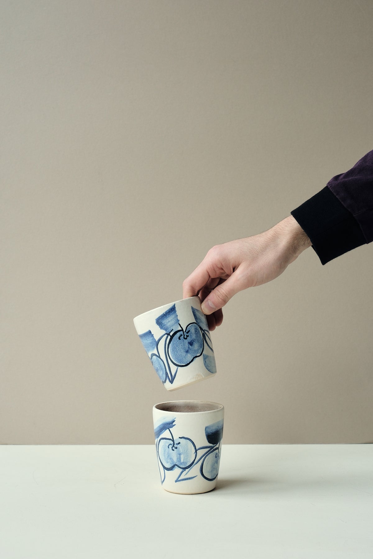 Blue Painted Apple Tumbler - Ella Bua-In