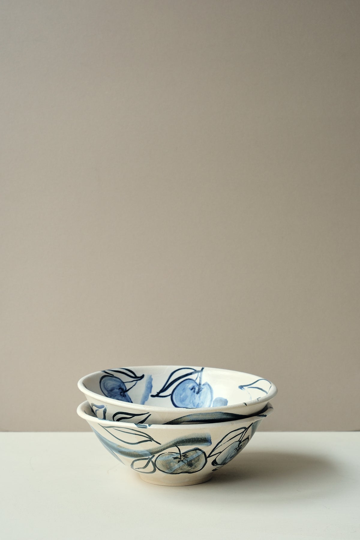 Blue Painted Apple Serving Dish - Ella Bua-In
