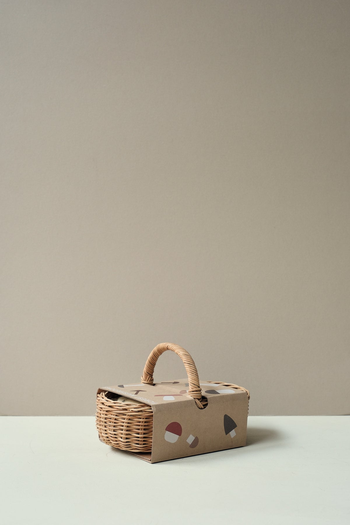 Basket of Wooden Mushrooms