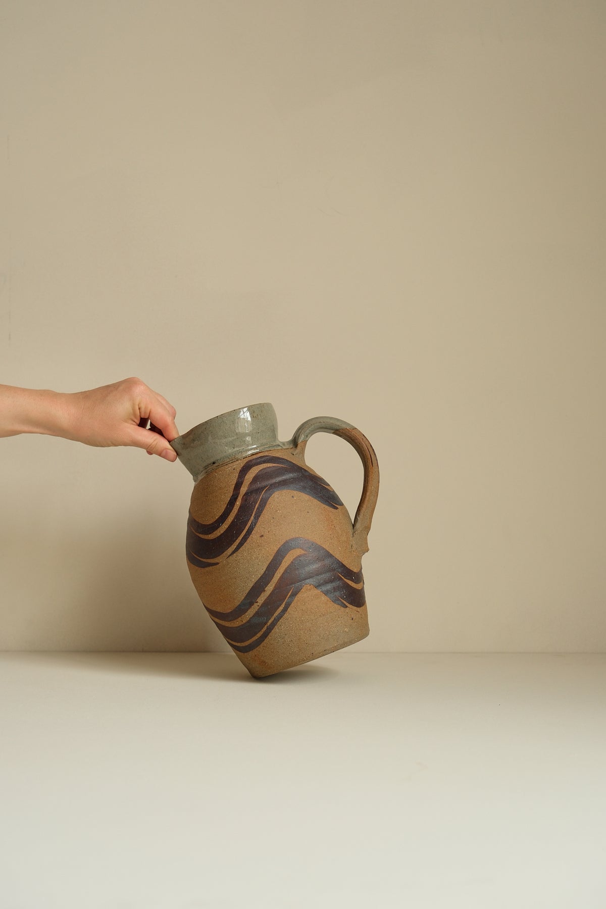 Wavy Belly Jug by Jack Welbourne