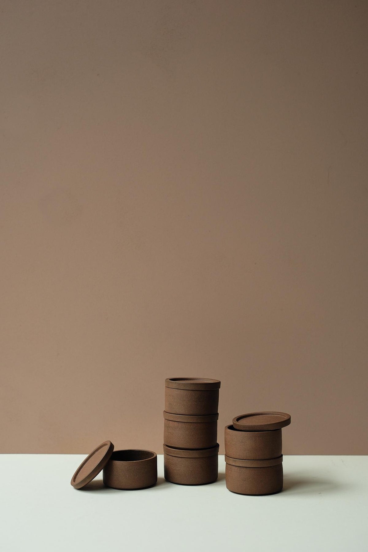 Red Small Salt & Pepper Jar Pair by Y.Pottery