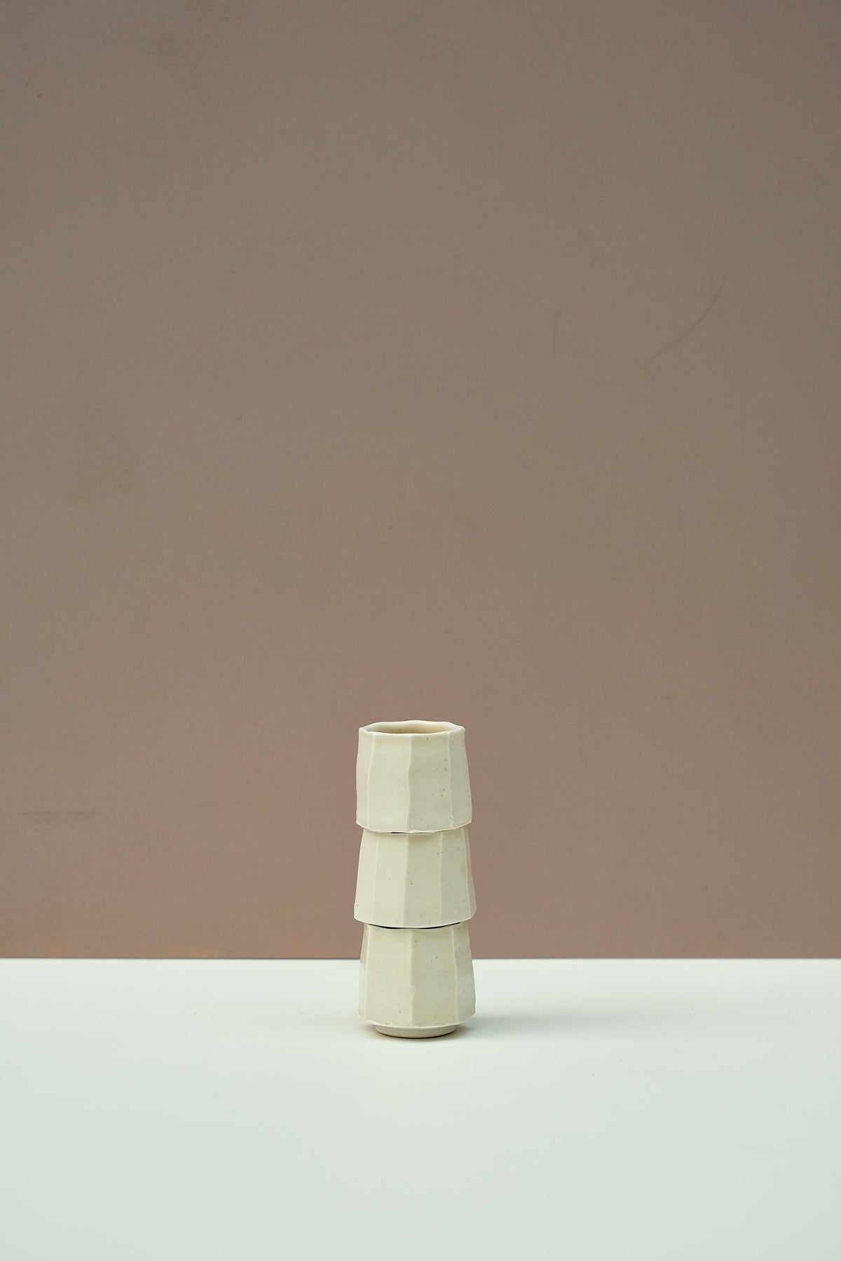 Faceted Porcelain Cortado Cup by Robert Hunter