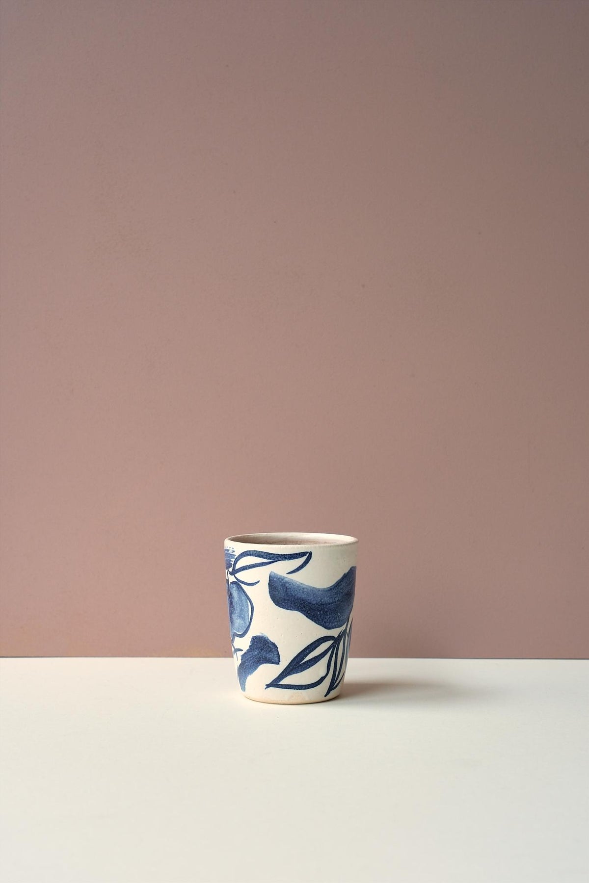 Blue Painted Apple Tumbler by Ella Bua-In