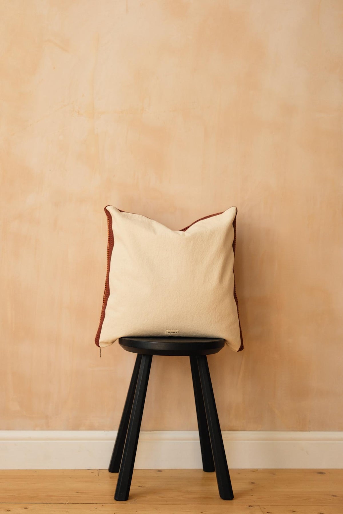 Square Velvet Border Cushion by Pomax