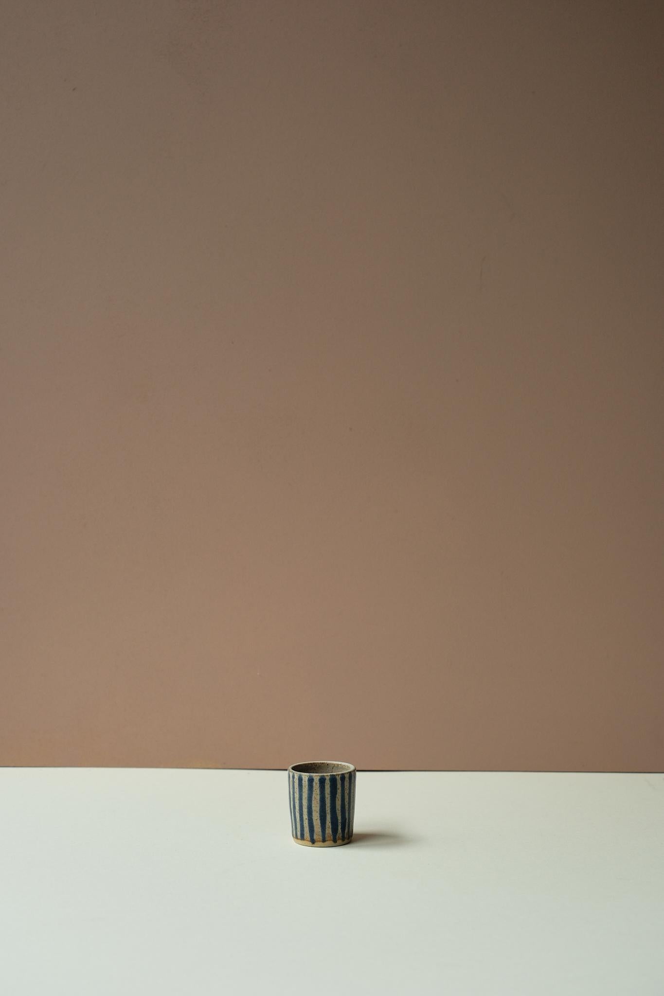 Blue Stripe Egg Cup by Rachel Gray