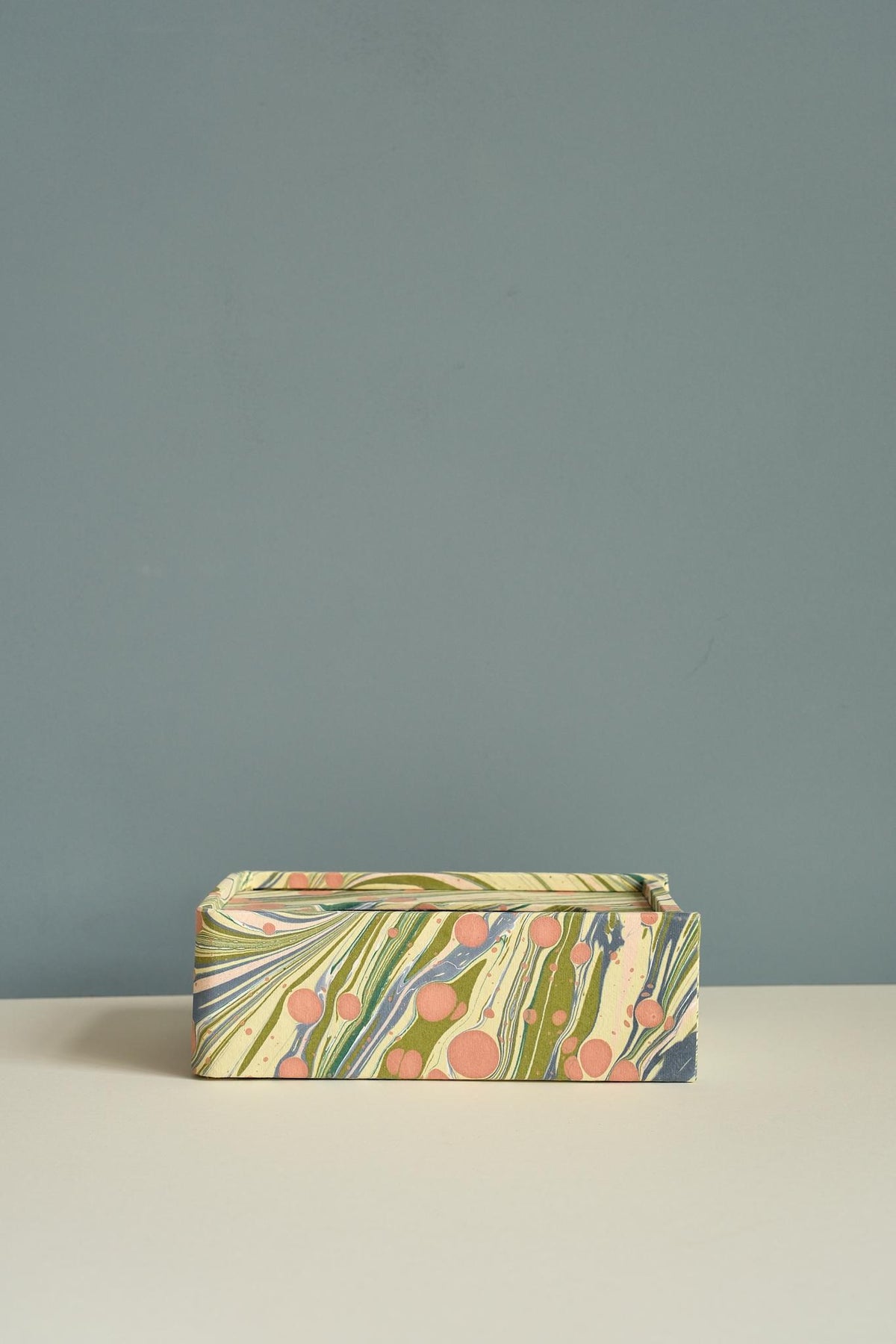 Pastel Swirl Marble Rectangle Tissue Box