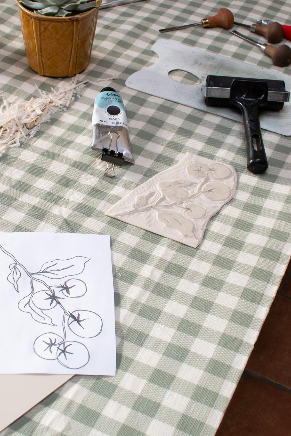Lino Printing on Tea Towels with Alisha Dunham | Thursday 7th May