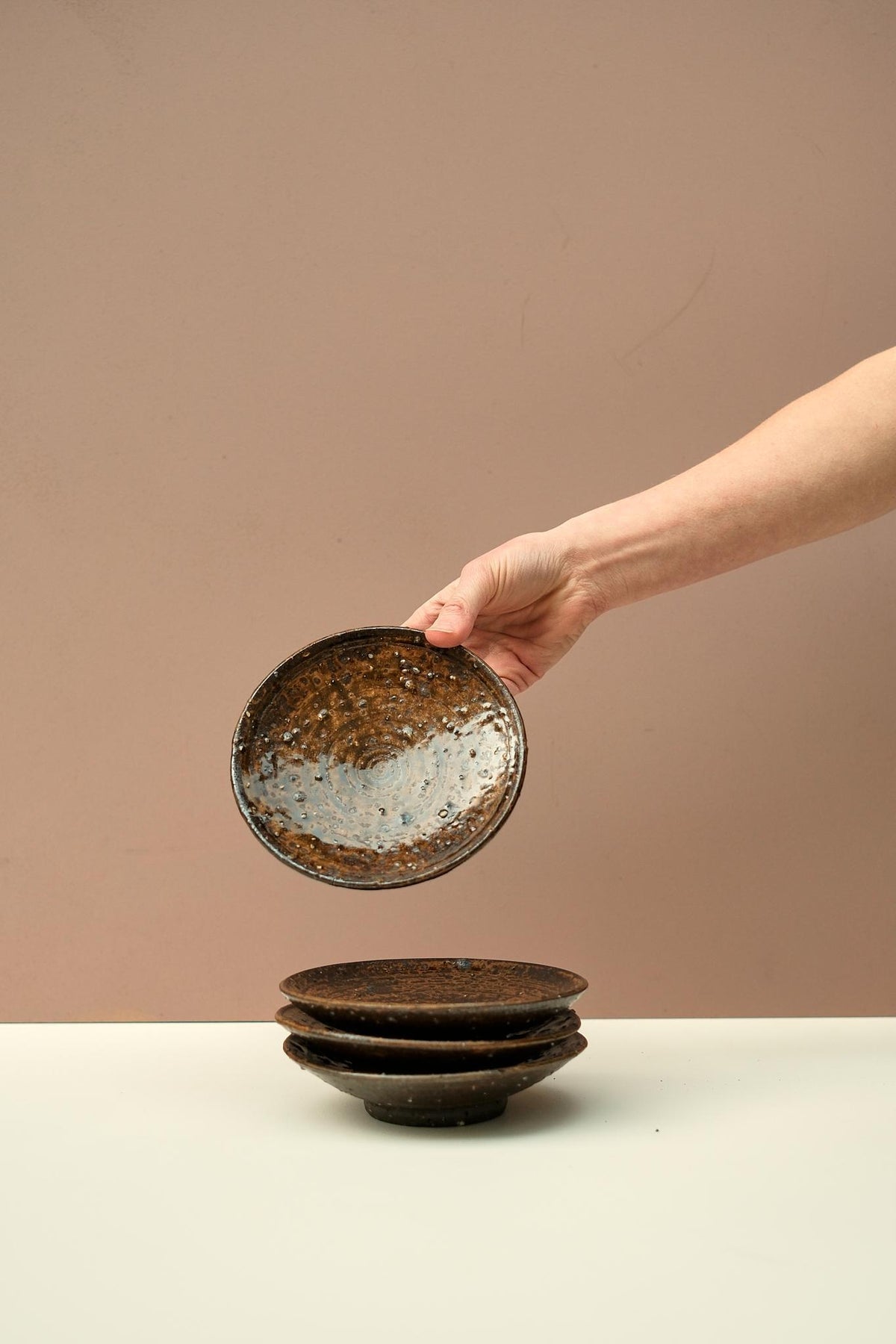 Small Brown Rustic Plate by Ellen Pearce-Davies