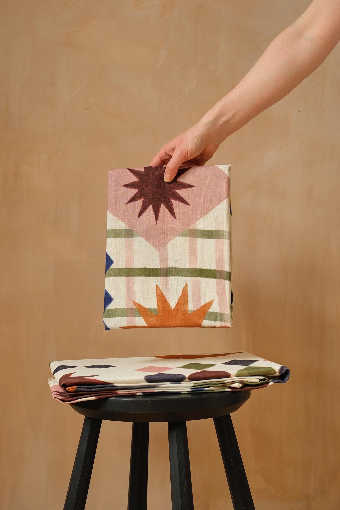 Block Printed Patterned Table Runner