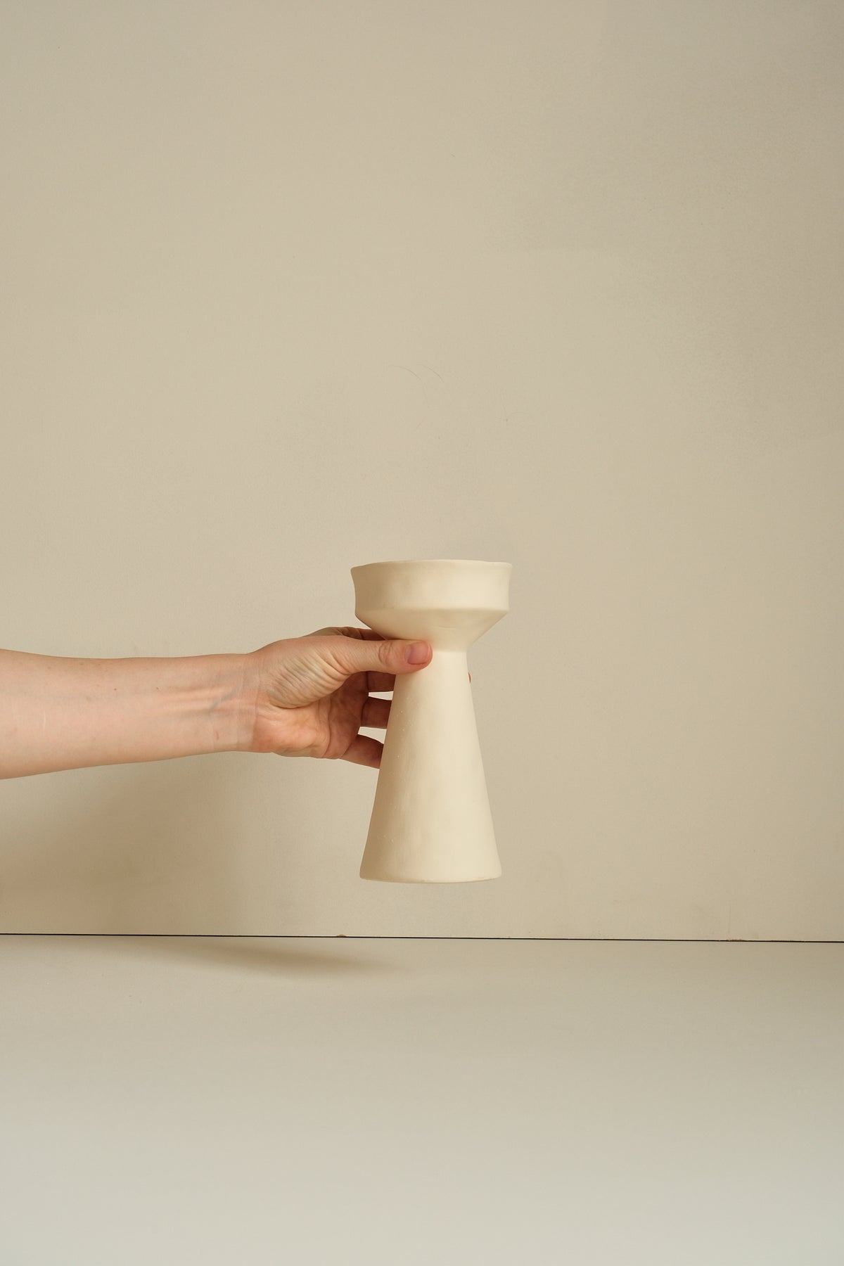 Tierno Medium Porcelain Wide Candle Holder by Pomax