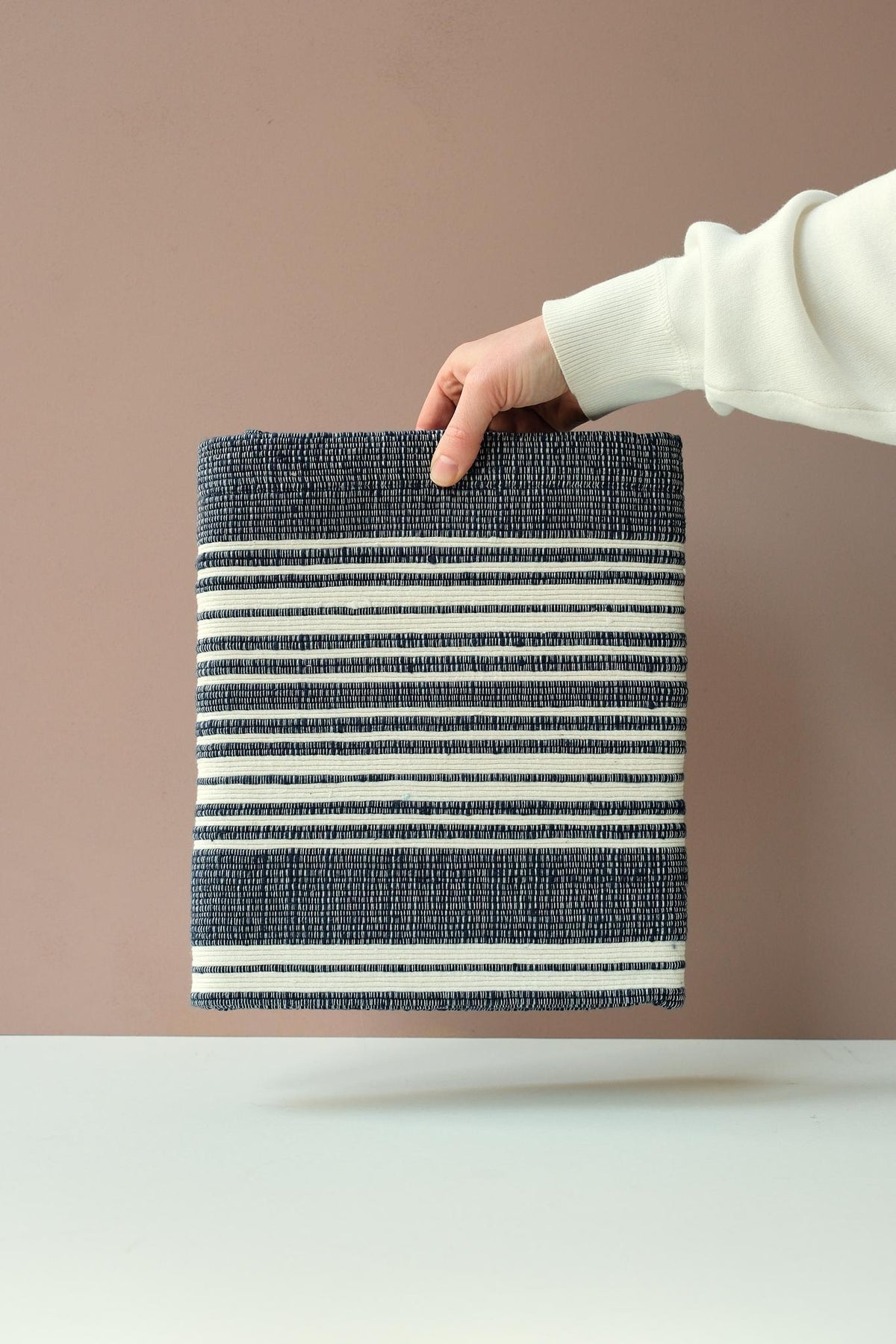 Blue Stripe Cotton Bath Mat