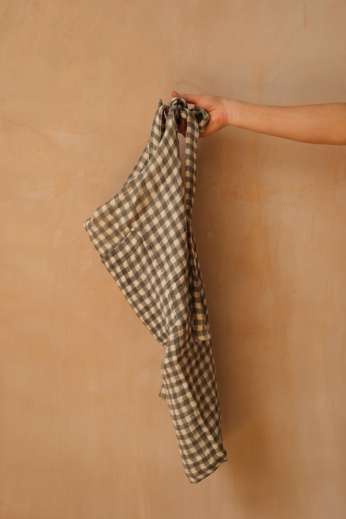 Black Gingham Apron