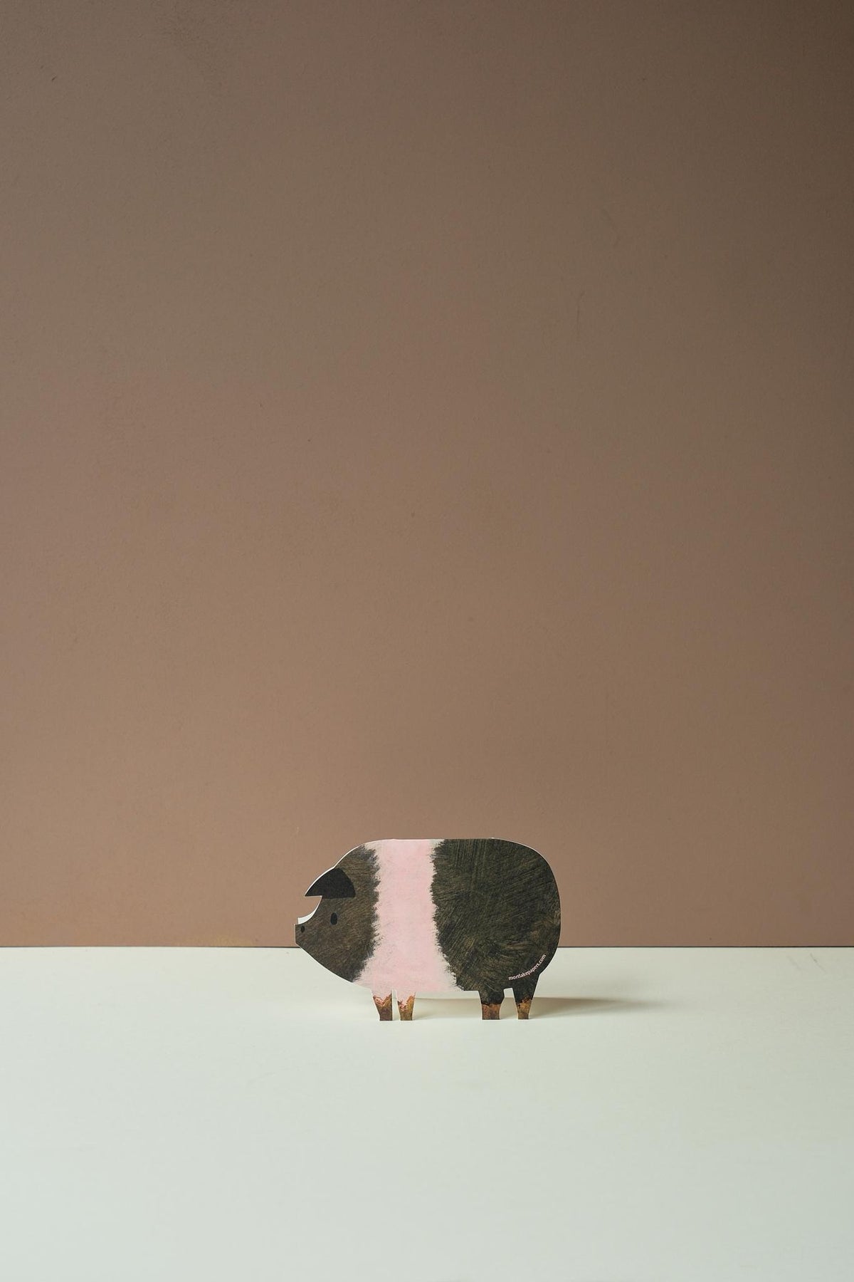 Pig Greetings Card by Mortlake Papers