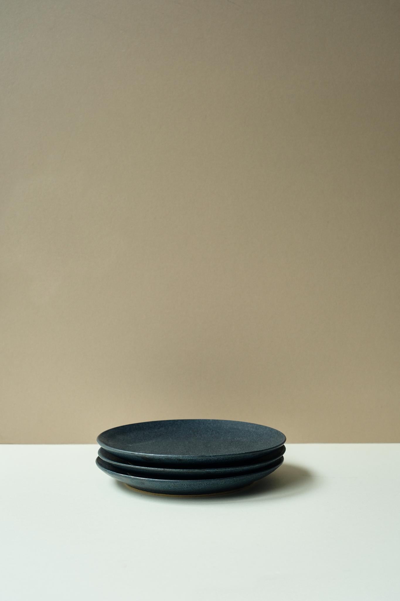 Navy Glaze Side Plate by Milo Gibson