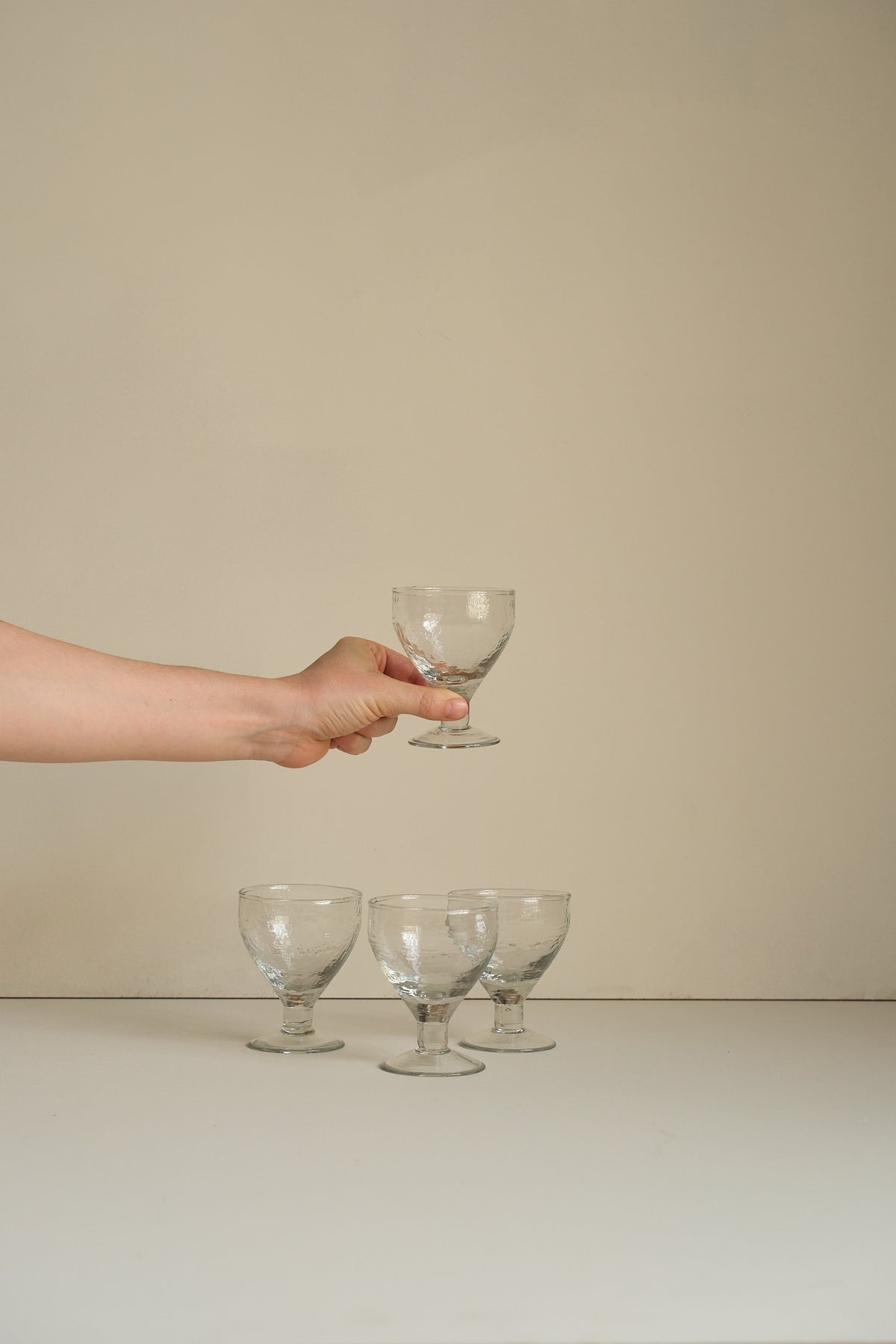 Pebbled Footed Glasses - Set of 4