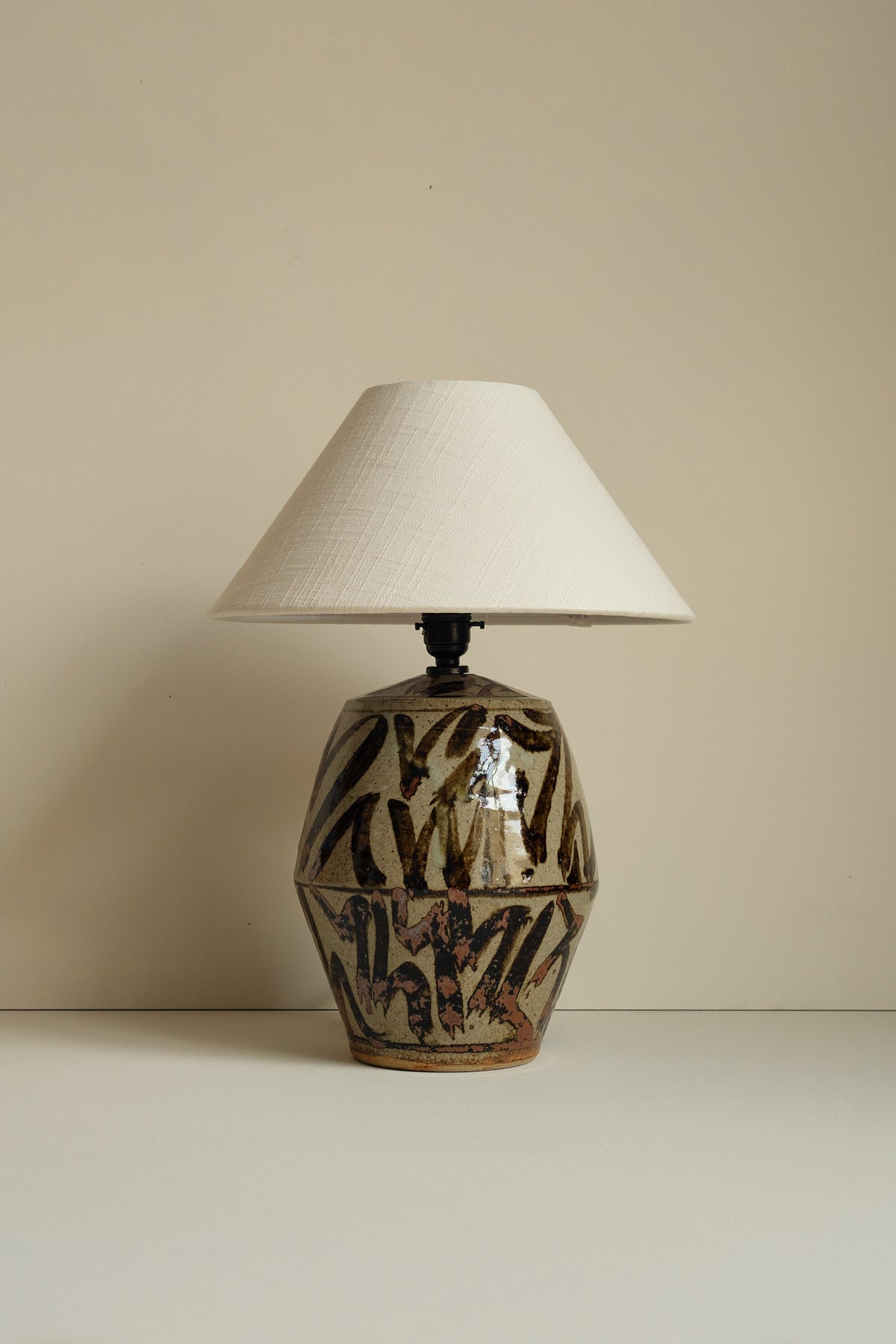 Abstract Painted Lamp Base by Jack Welbourne