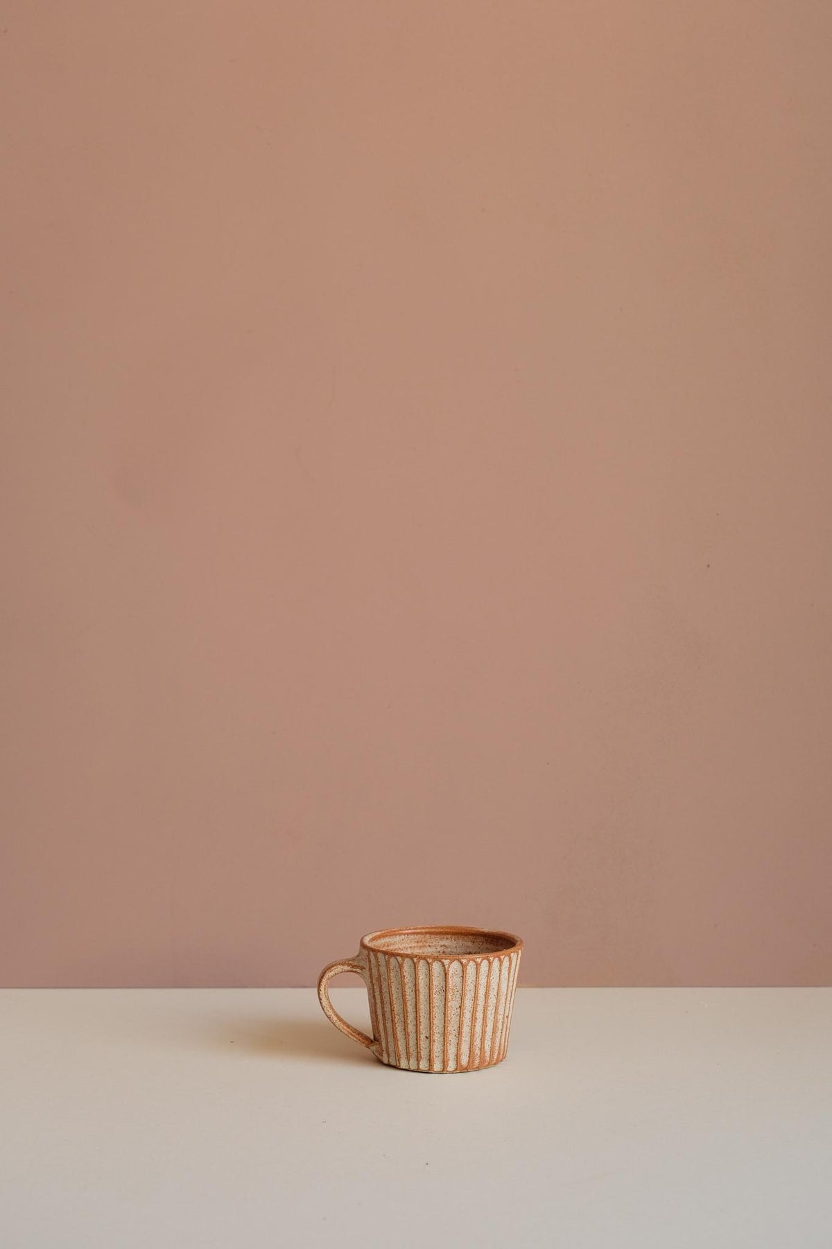 White Clay Carved Mug by Finnerty Ceramics