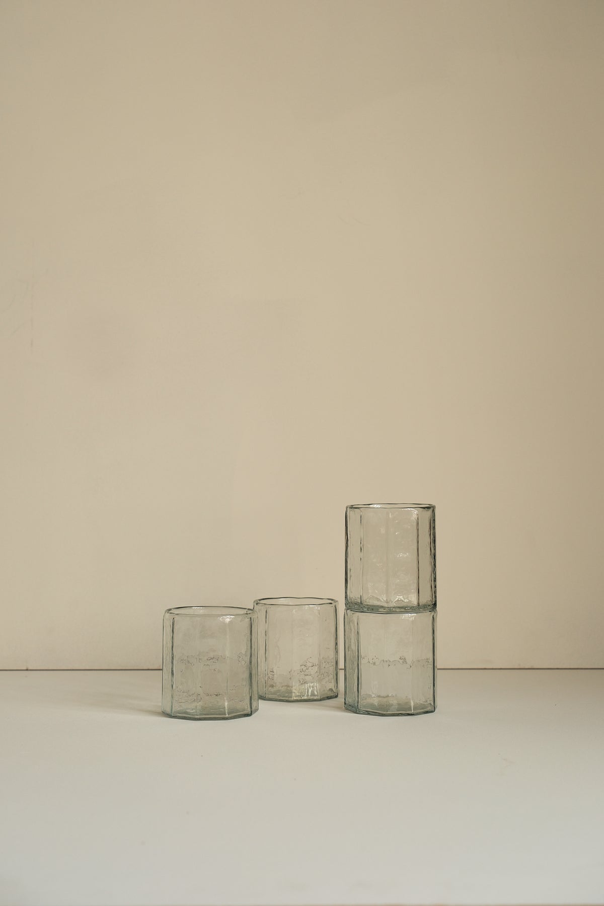 Pebbled Edge Short Glass - Set of 4