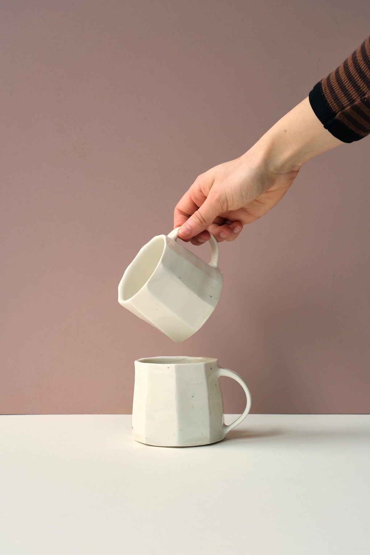 Faceted Porcelain Mug by Robert Hunter