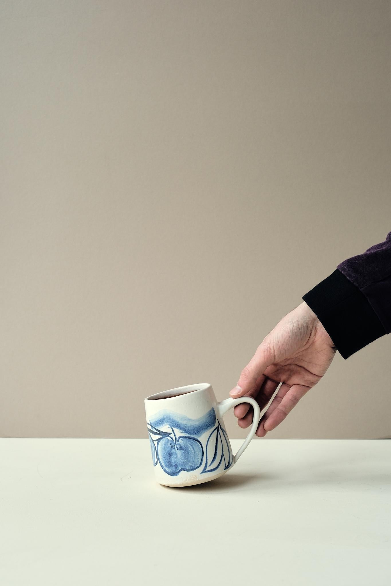 Blue Painted Apple Mug - Ella Bua-In