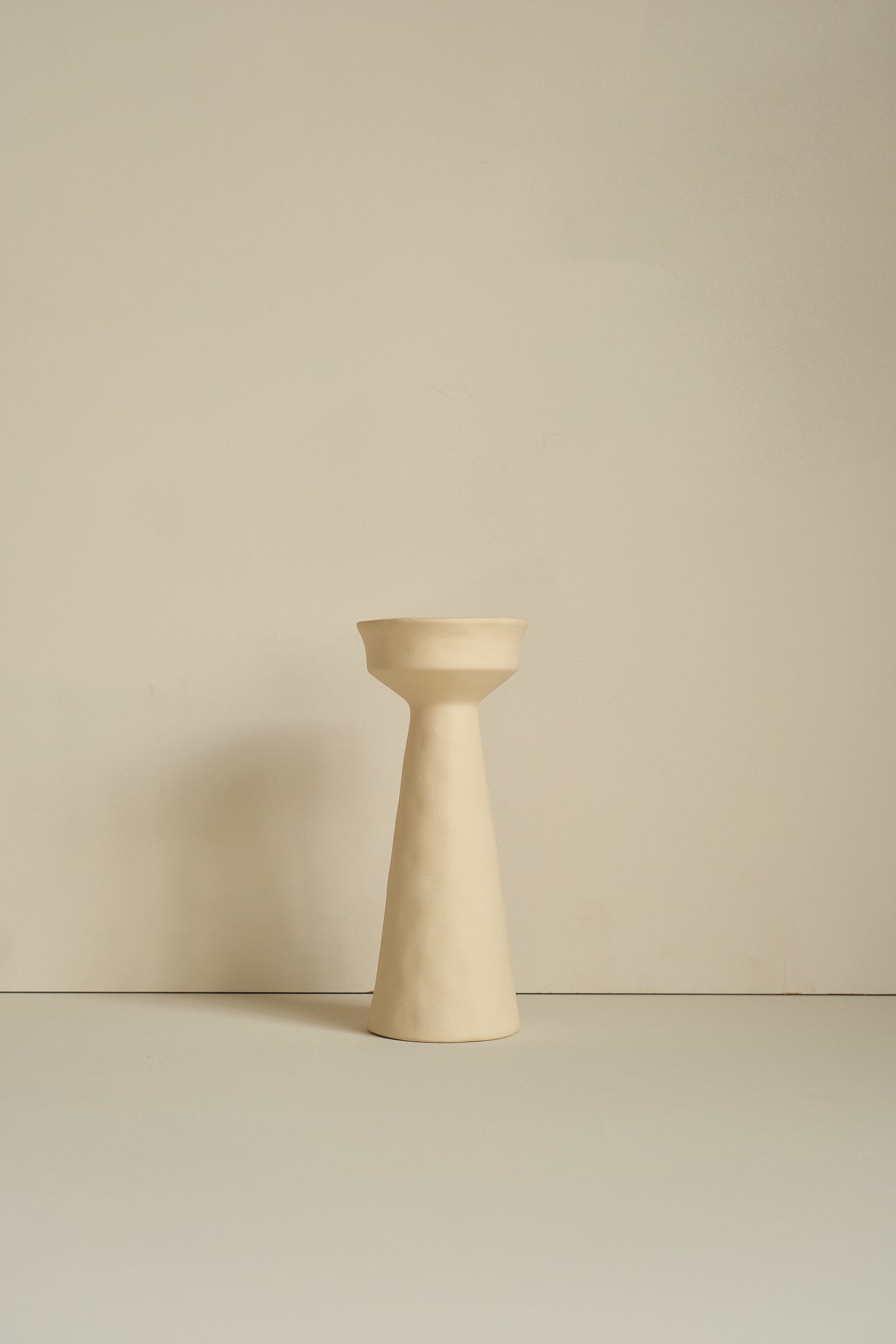 Tierno Large Porcelain Wide Candle Holder by Pomax