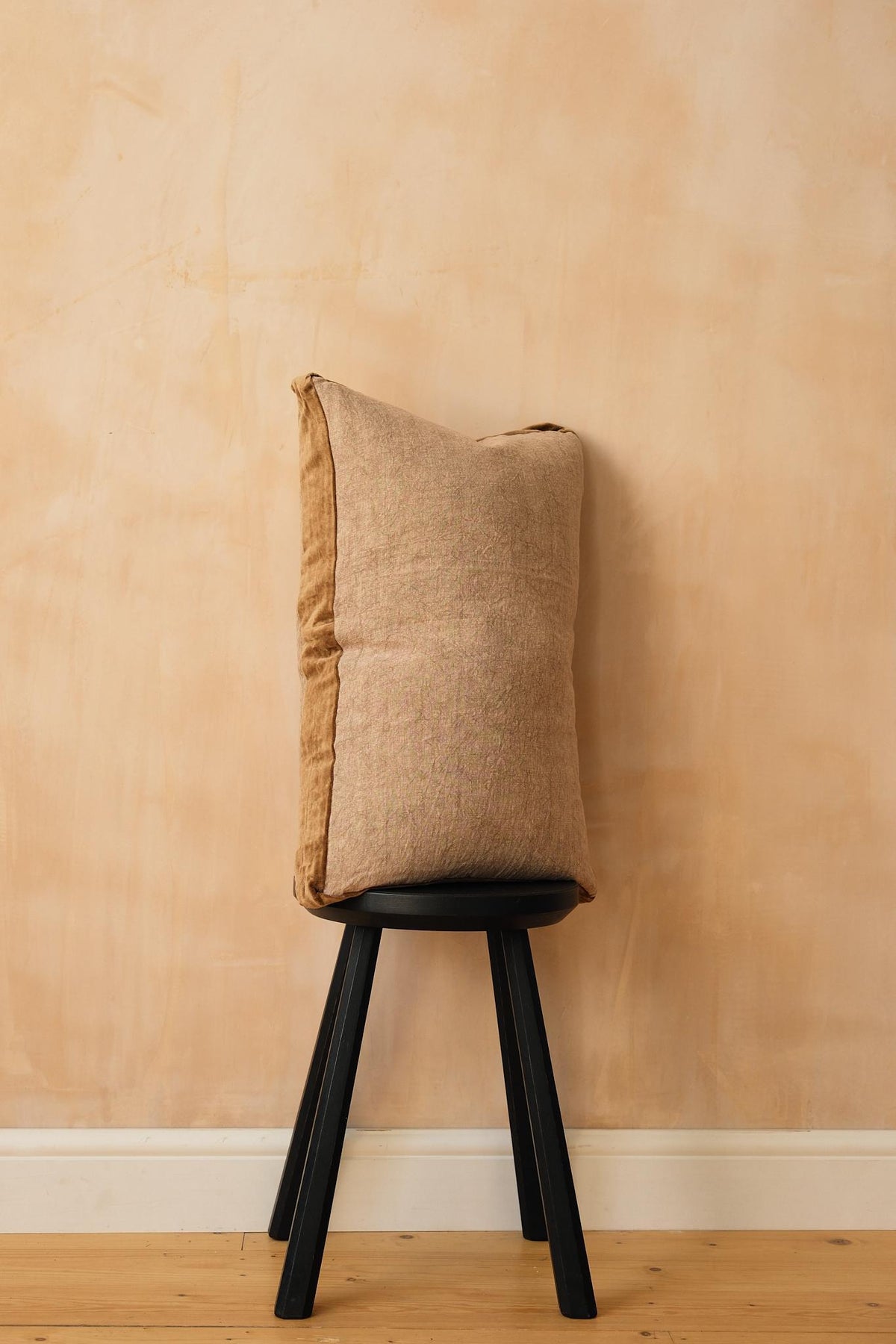 Natural Velvet Border Cushion by Pomax