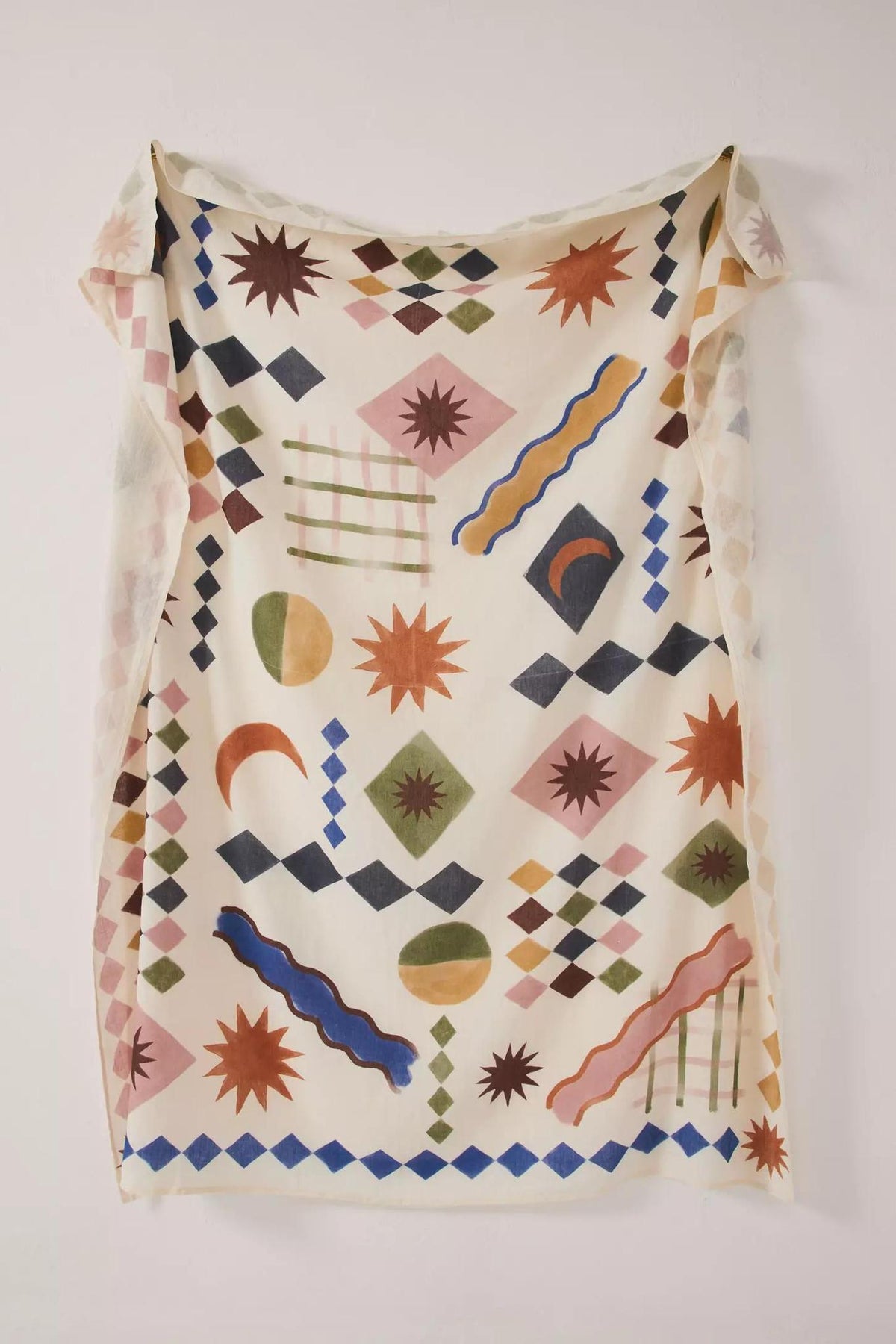 Block Printed Patterned Tablecloth