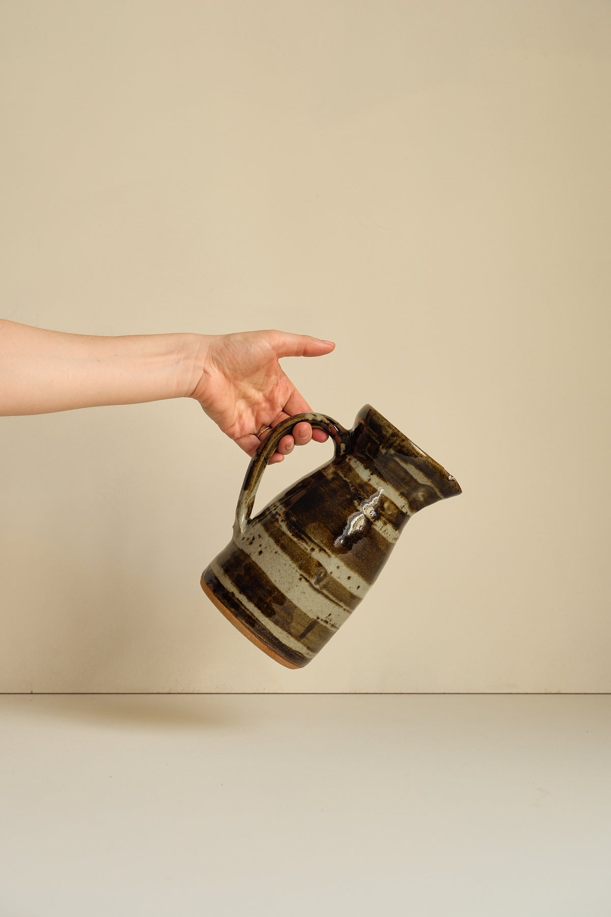 Stripe Glaze Jug by Jack Welbourne
