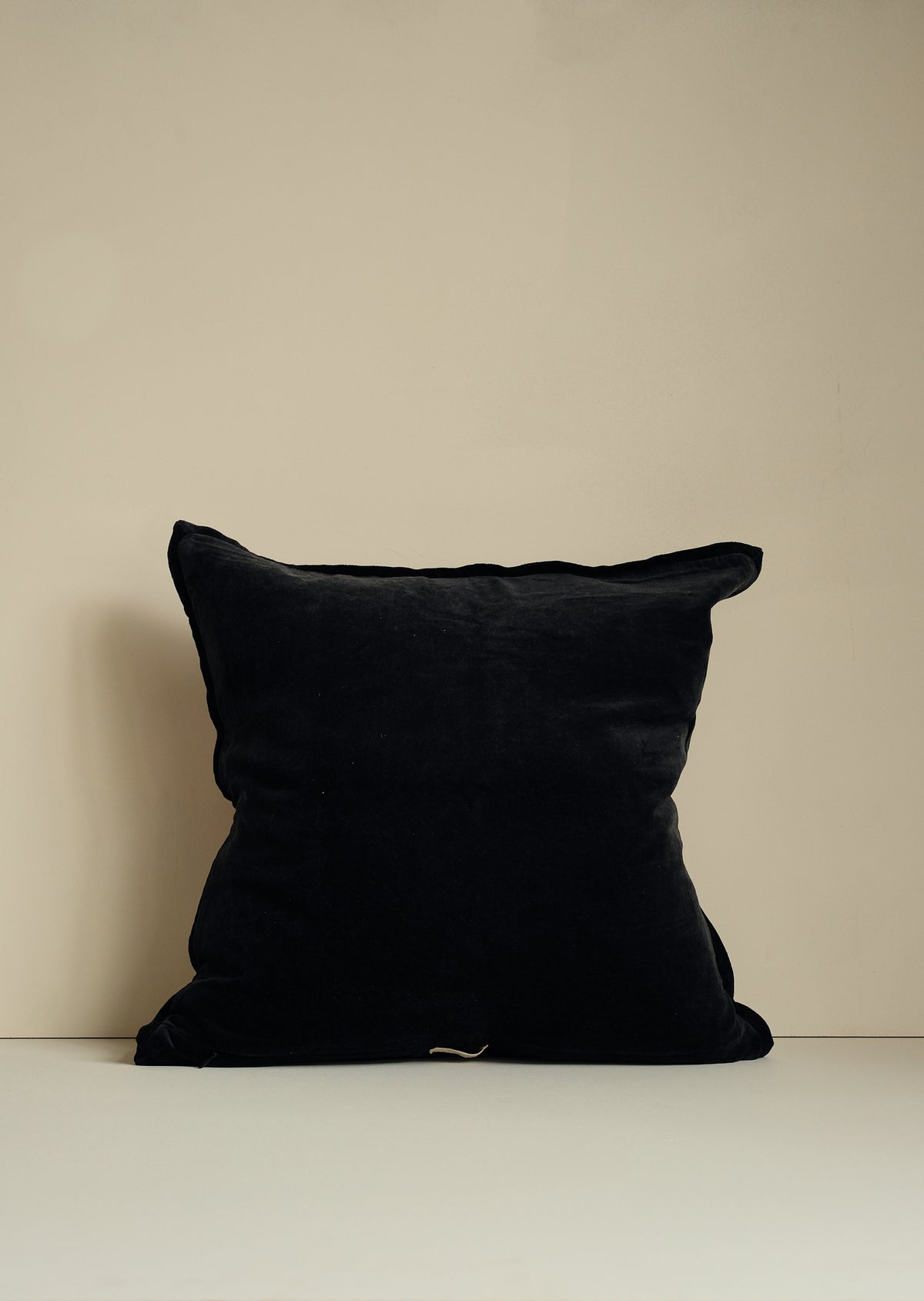 Chocolate Linen & Velvet Cushion by Pomax