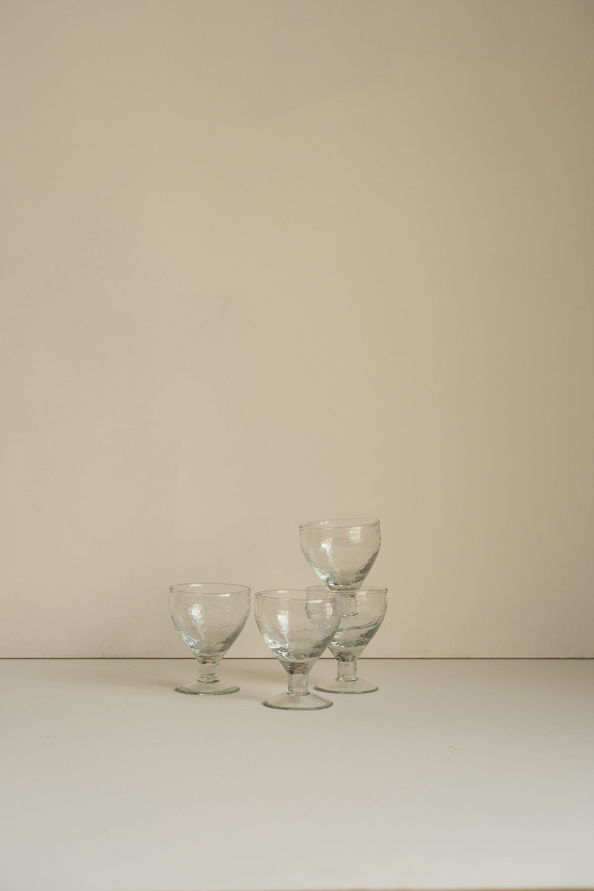 Pebbled Footed Glasses - Set of 4