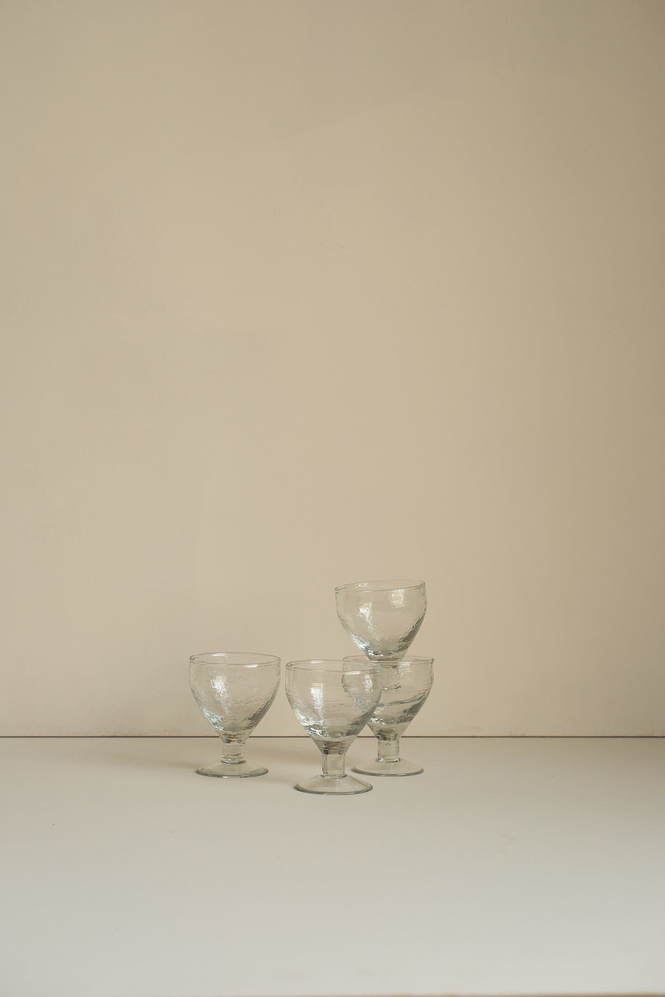 Pebbled Footed Glasses - Set of 4