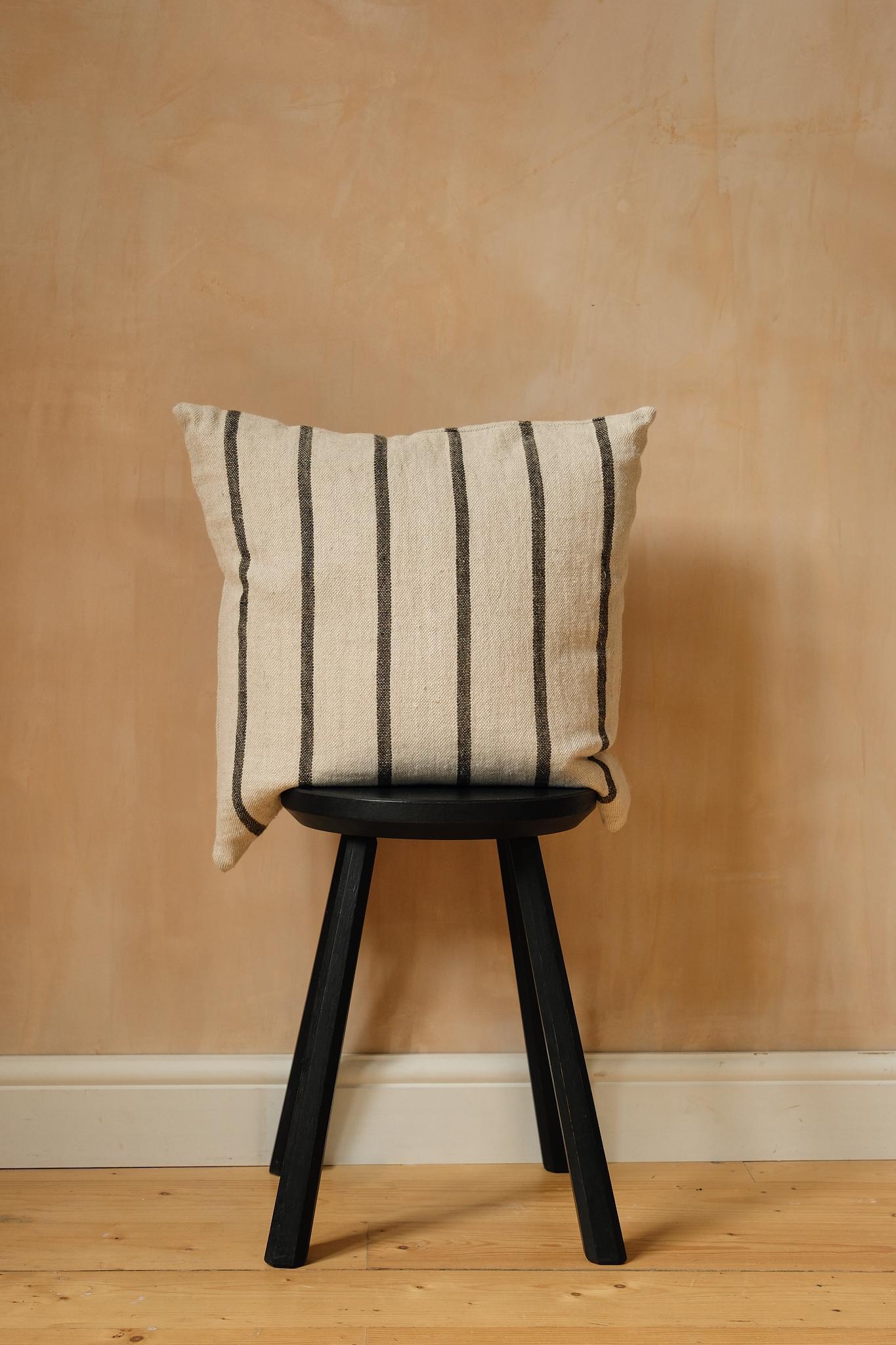 Taupe Stripe Cushion